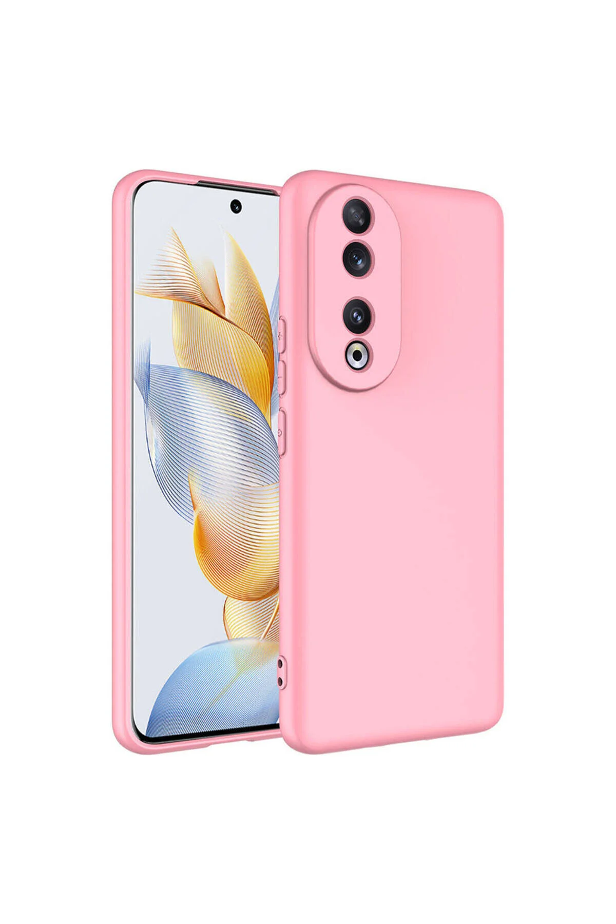 Honor 90 İçin Uyumlu Içi Kadife Süet Tasarımlı Kamera Korumalı Silikon A Kalite Lansman Kılıf
