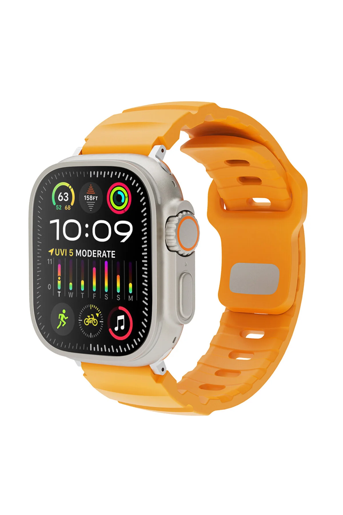 Watch 10 42mm İçin Uyumlu Renkli Silikon Kayış Kordon