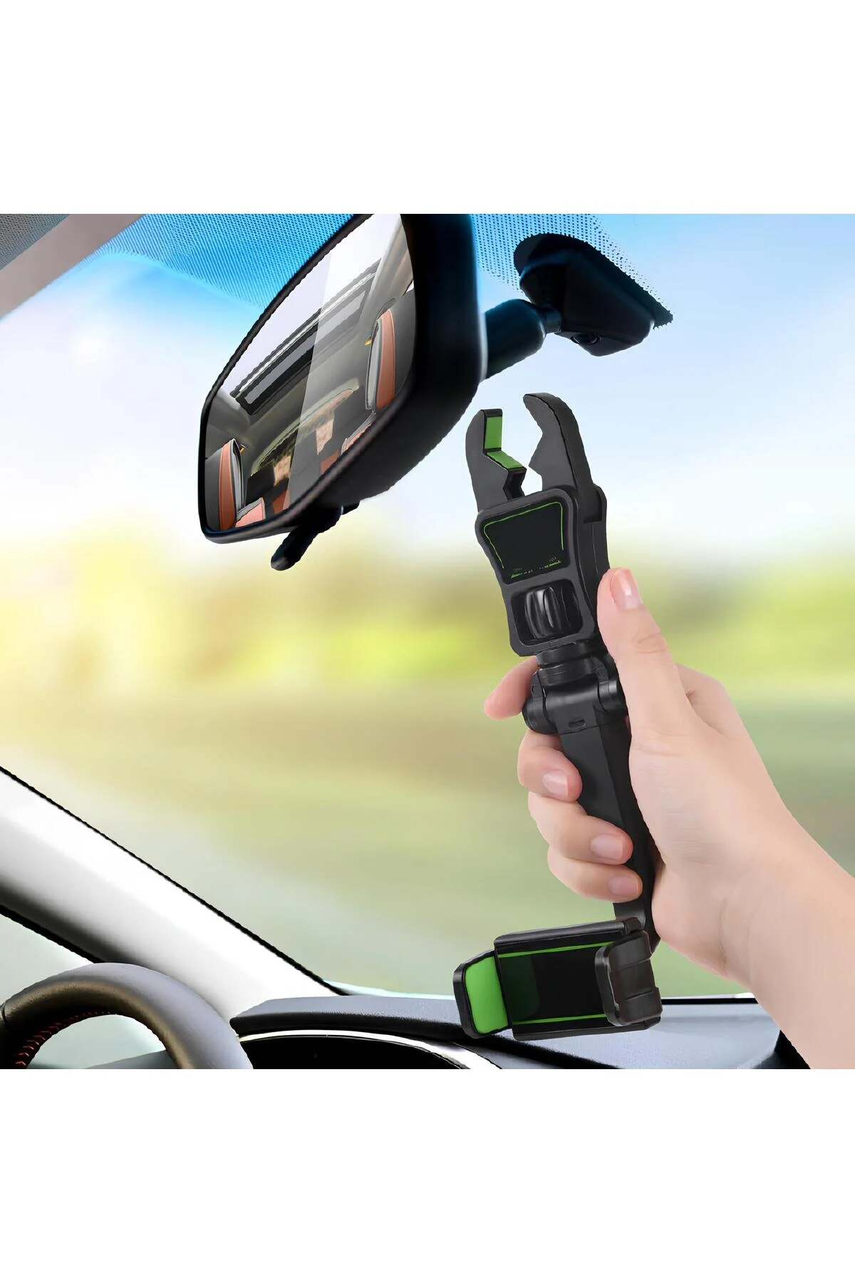 Mekanizmalı Uzayabilen Dönebilen Kollu Akrobat Lüks Araç İçi Telefon Tutucu