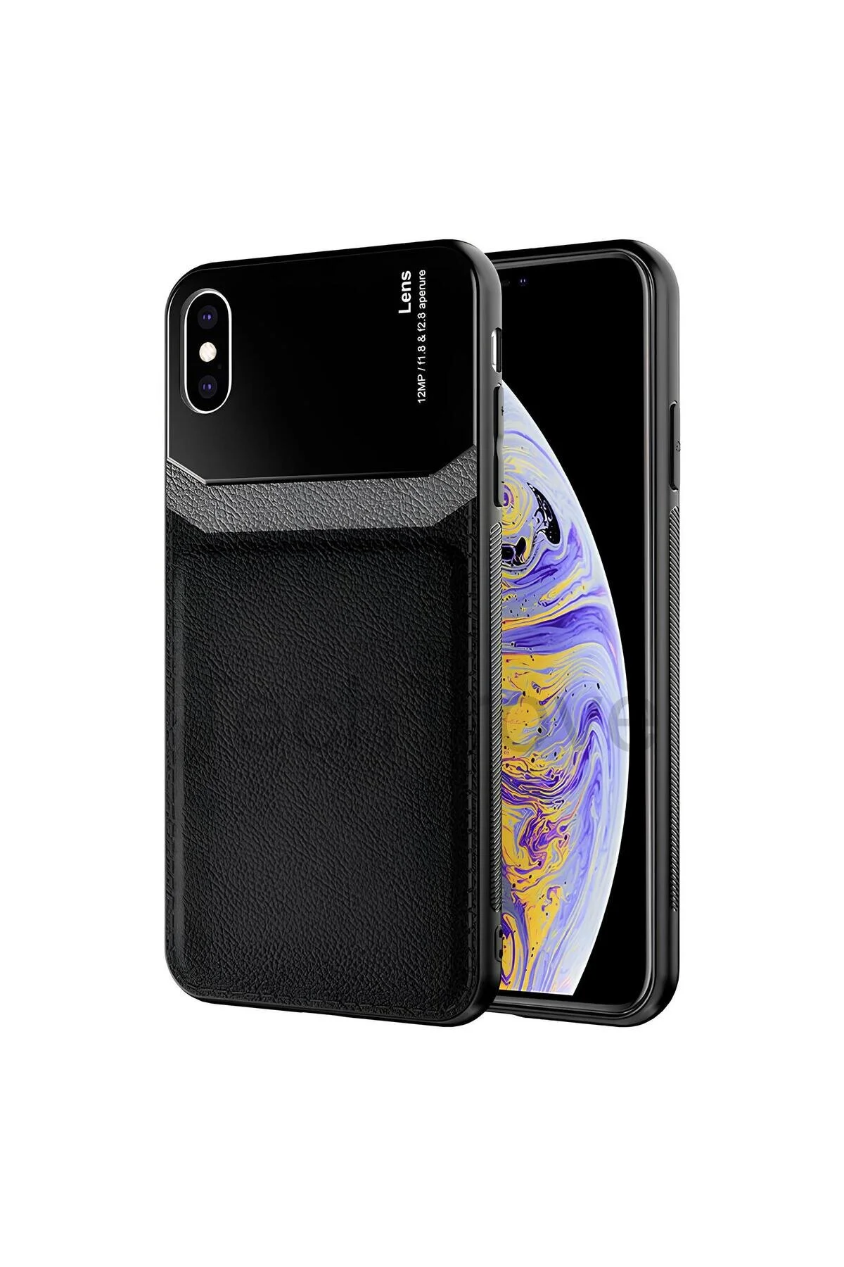 Apple iPhone XS Kılıf Derili Dizayn Yeni Tasarım Soft Elde Kaymayan Kılıf