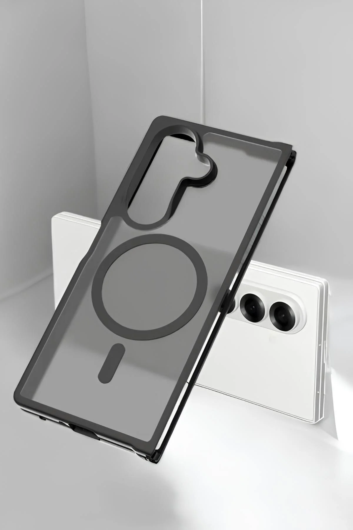 Samsung Galaxy Z Fold 7 Uyumlu Kılıf Renkli Buzlu Tasarım Sararmaz Magsafe Uyumlu Kılıf