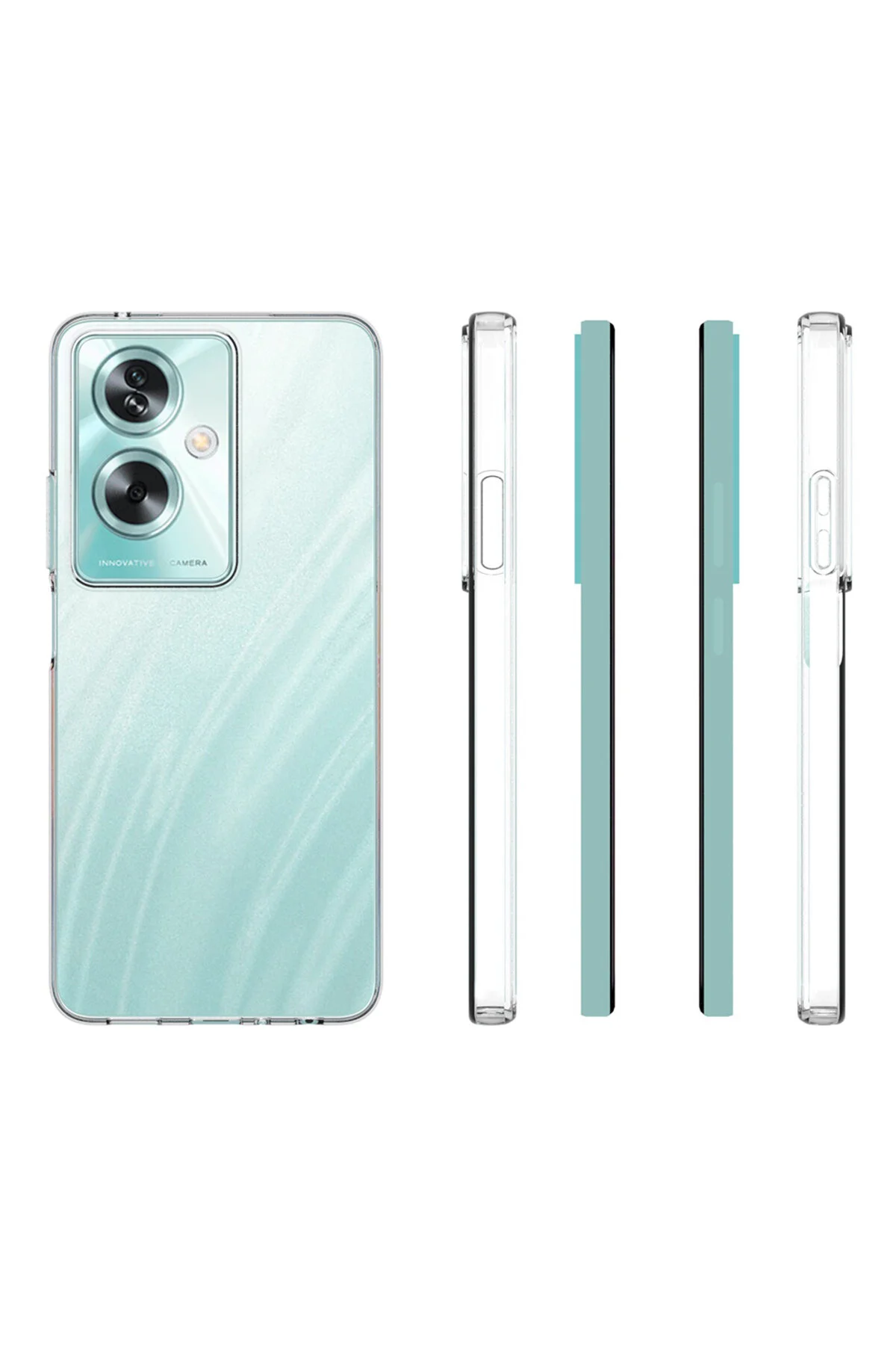 Realme Note 60 Kılıf Şeffaf ve Esnek Silikon Kapakk