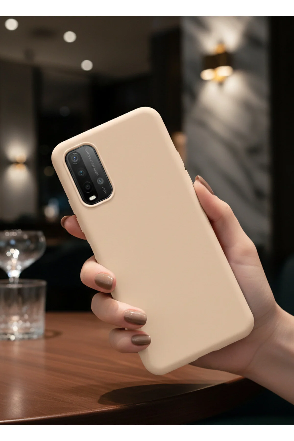 Xiaomi Redmi Note 9 4G Kılıf Içi Kadife Süet Tasarımlı Kamera Korumalı Silikon Lansman Kapak