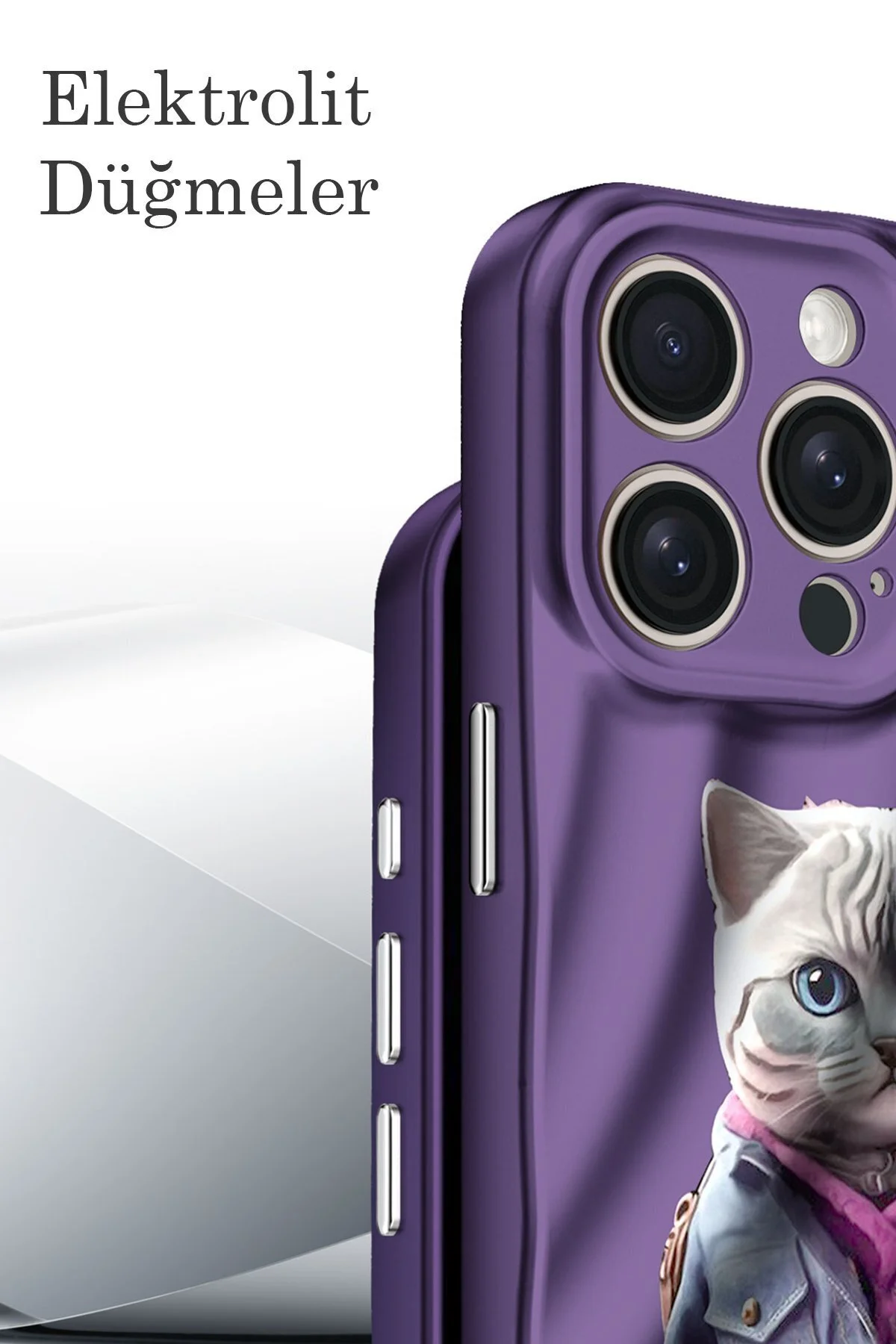 iPhone 14 Pro Uyumlu Yeni Tasarımlı Desenli Kamera Korumalı Kılıf - Kapadokya