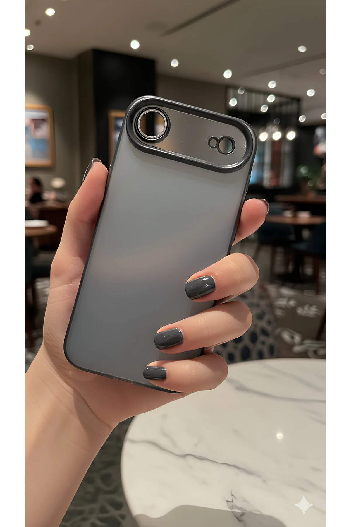 Apple iPhone 17 Air Uyumlu Kılıf Saydam Yapılı Kamera Korumalı Parmak İzi Yapmaz Mat Kapak
