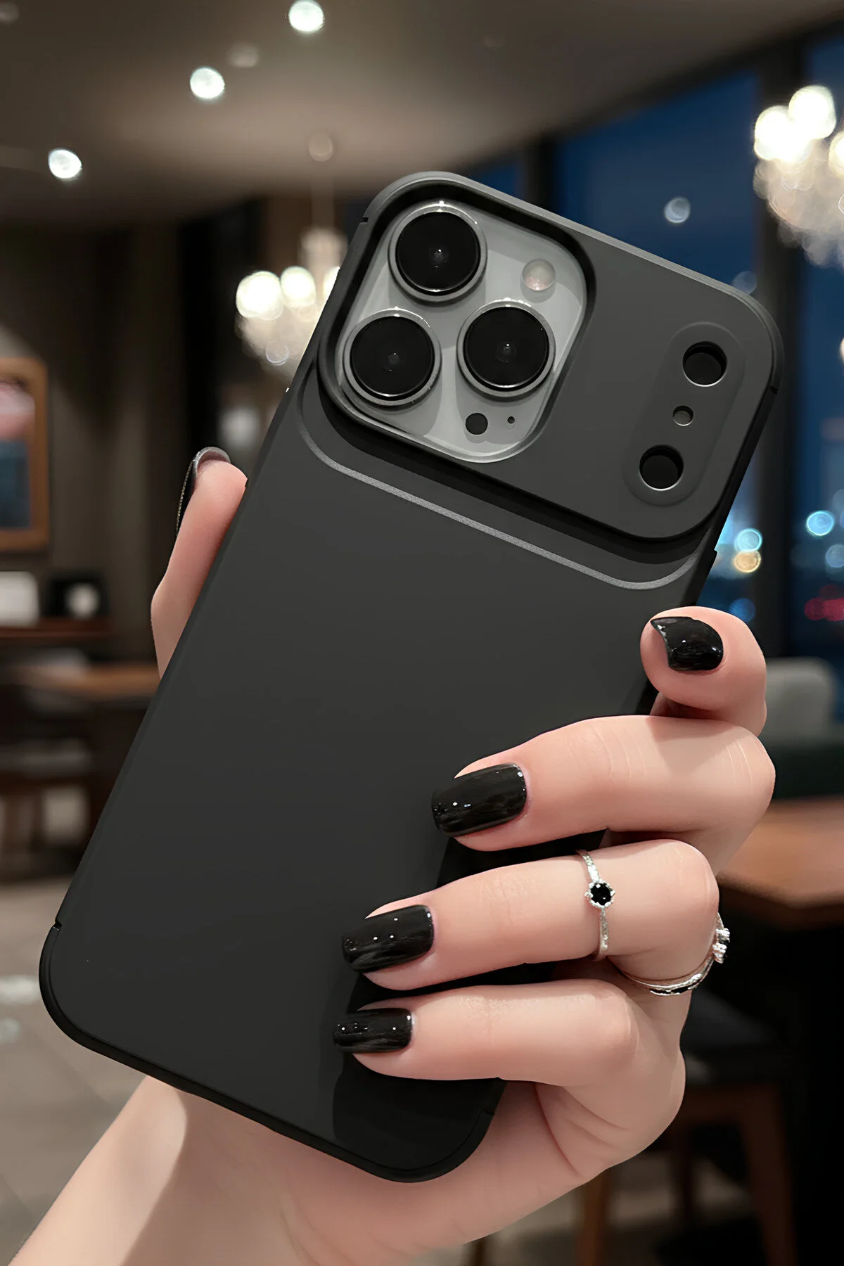 iPhone 17 Pro Max Kılıf Kamera Korumalı Darbe Emici Karbon Fiber Desenli Kapak