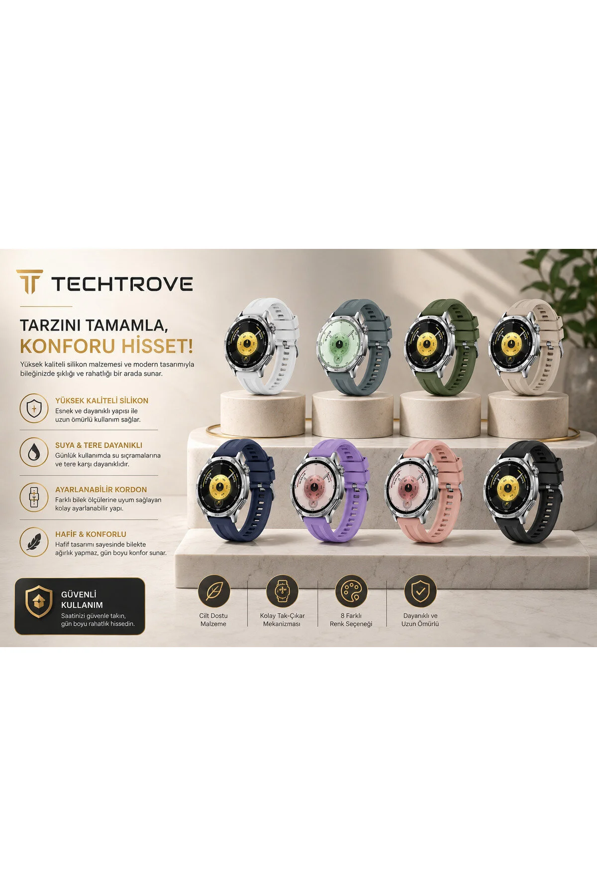Redmi Watch 5 Active Watch 5 Lite Uyumlu 22mm Silikon Kordon