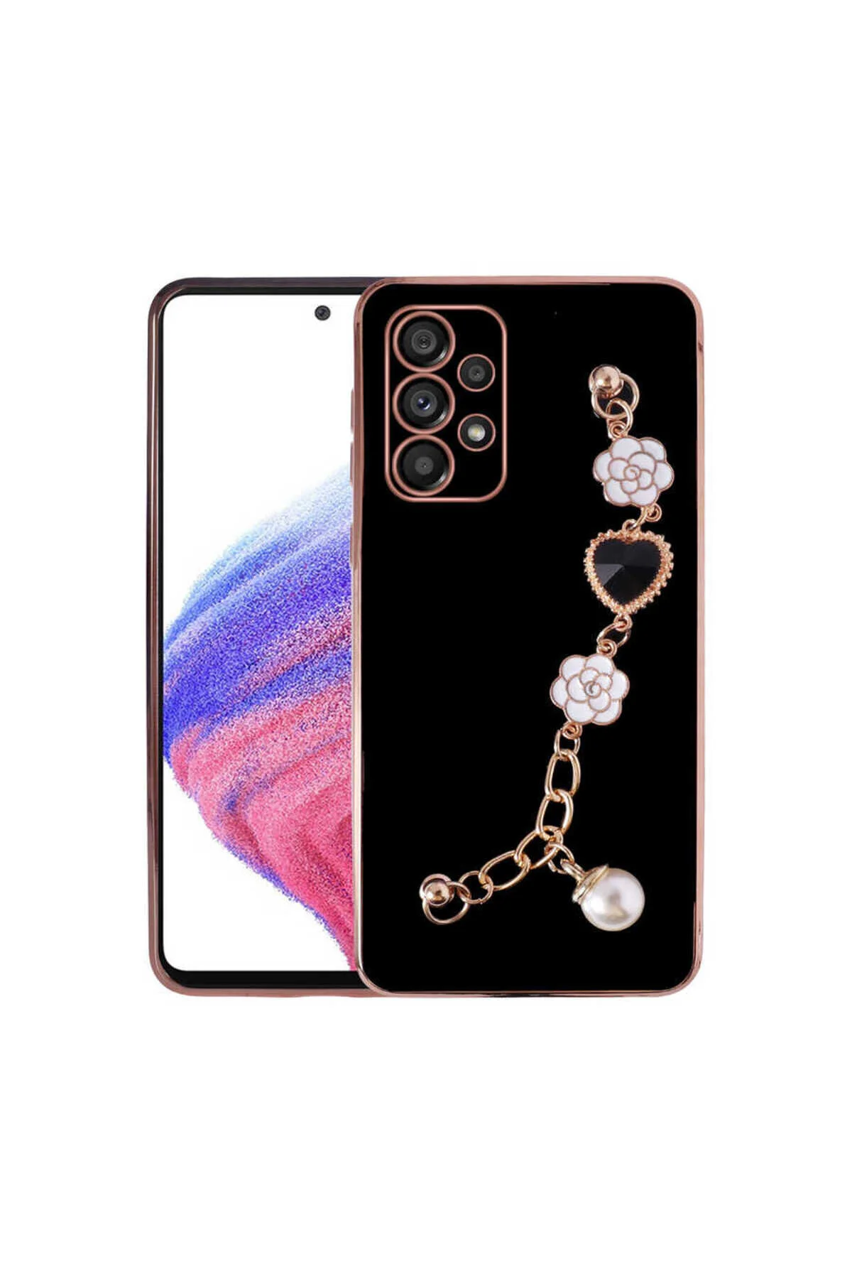 Galaxy A72 Kılıf El Tutamaçlı Kamera Korumalı Renkli Silikon Kapak