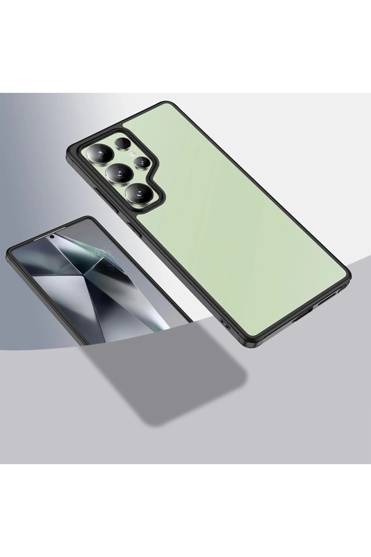 Samsung Galaxy S25 Ultra Kılıf Kamera Koruma Çıkıntılı Şeffaf Arka Yüzeyli A++ Kalite Kapak