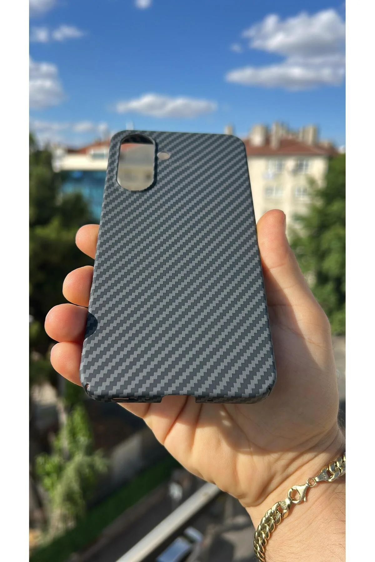 Samsung Galaxy A17 Kılıf Karbon Fiber Tasarım A++ Kalite Kapak