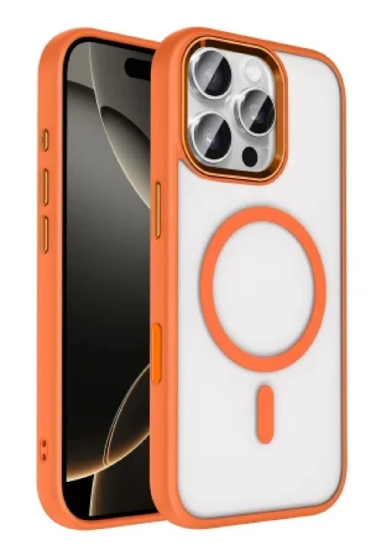 iPhone 16 Pro Max İçin Uyumlu Şeffaf Tasarımlı Magsafe Özelikli Sararmaz Tpu Kılıf