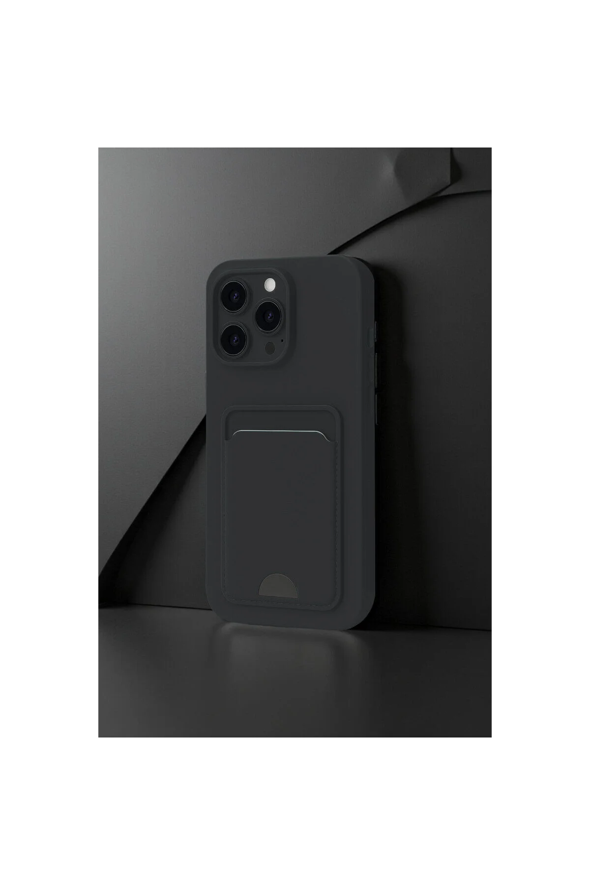 iPhone 16 Plus İçin Uyumlu Kart ve Resim Bölmeli Soft Renkli Silikon Kapak