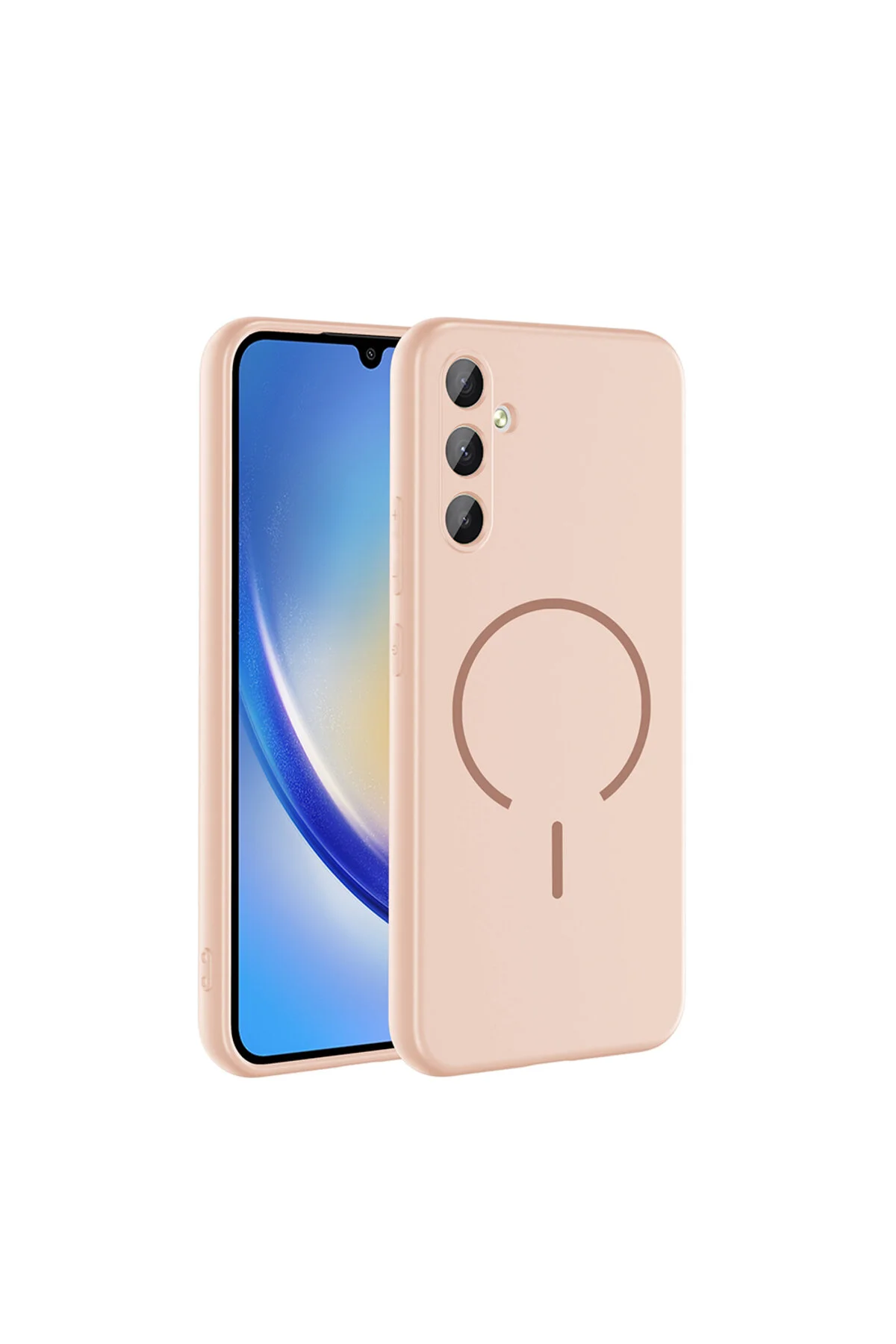 Samsung Galaxy A24 İçin Uyumlu M-Safe Özellikli Soft Renkli Elde Kaymaz Silikon Kılıf