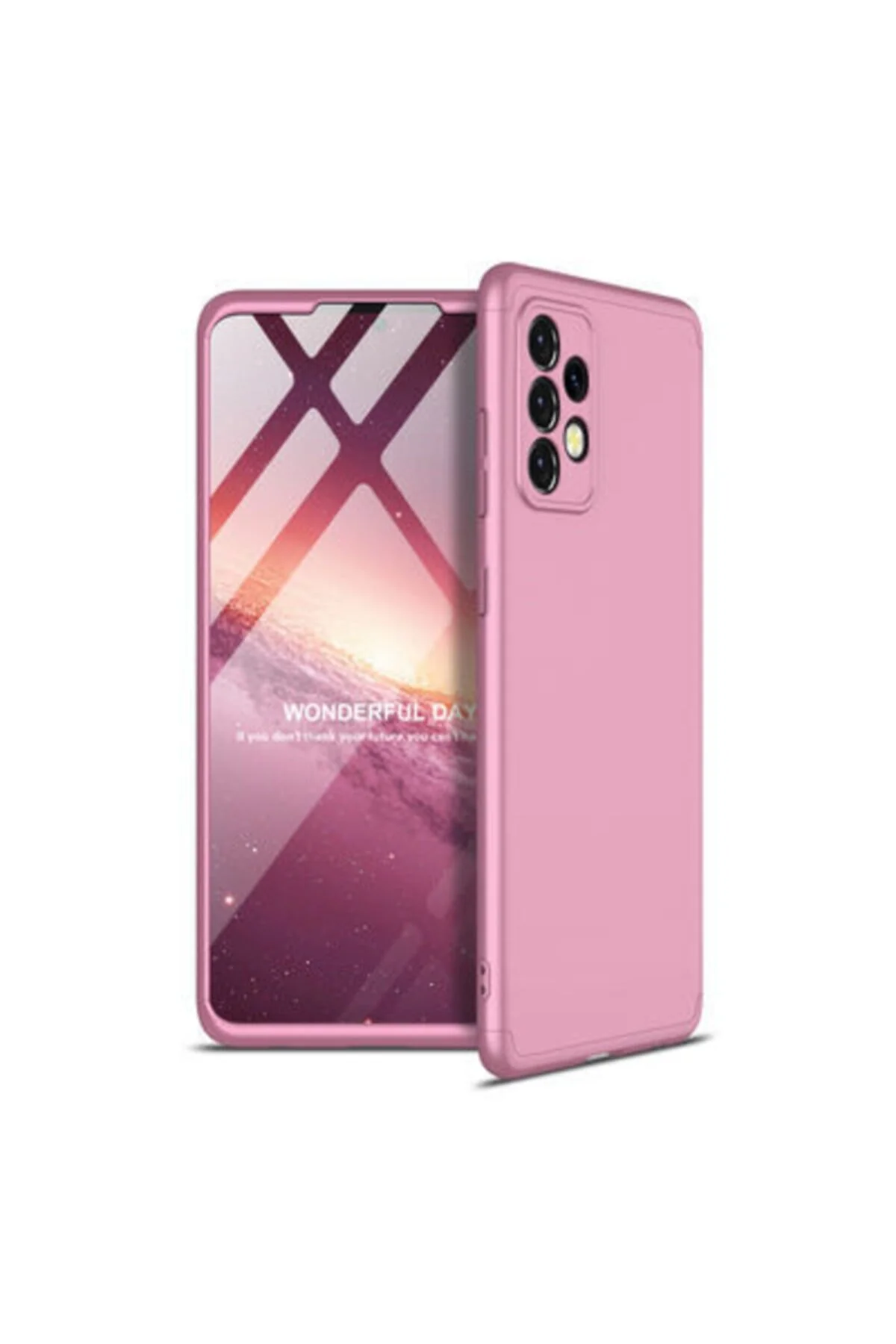 Galaxy A72 Uyumlu Kılıf 3 Parçalı 360 Korumalı Premium Sert Kapak