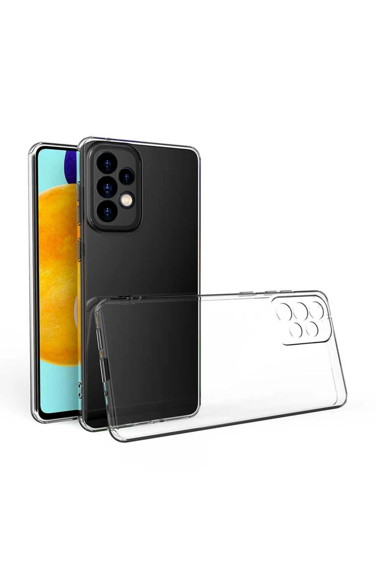Galaxy A73 Uyumlu Kılıf Şeffaf Ve Esnek Kamera Korumalı Silikon Kapak