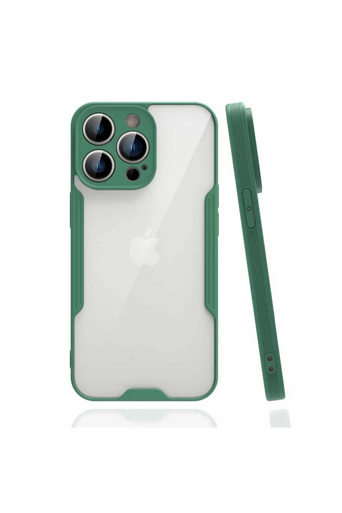 Apple  iPhone 14 Pro Uyumlu Kenarları Renkli Arkası Buzlu Bumper Kılıf