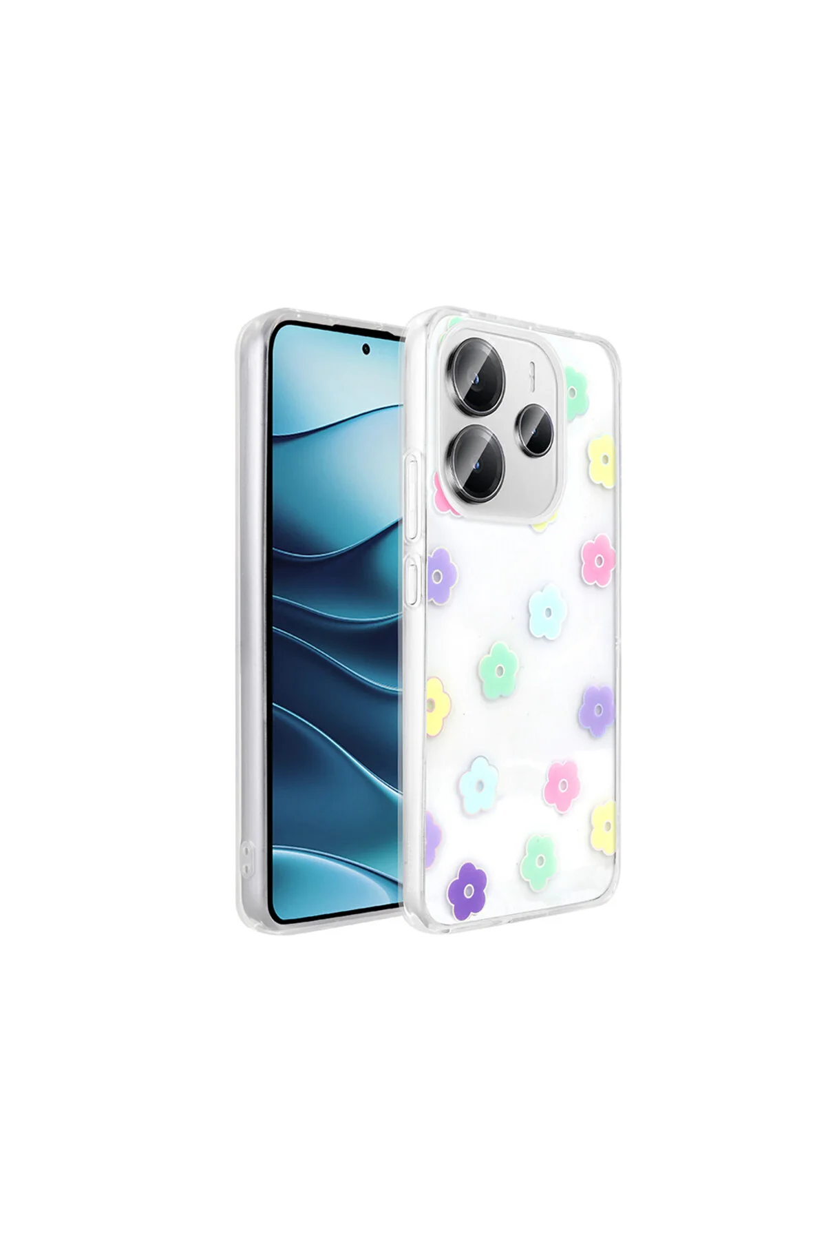 Redmi Note 14 4G Kılıf Şeffaf Figürlü Zore Folk Sert Kapak