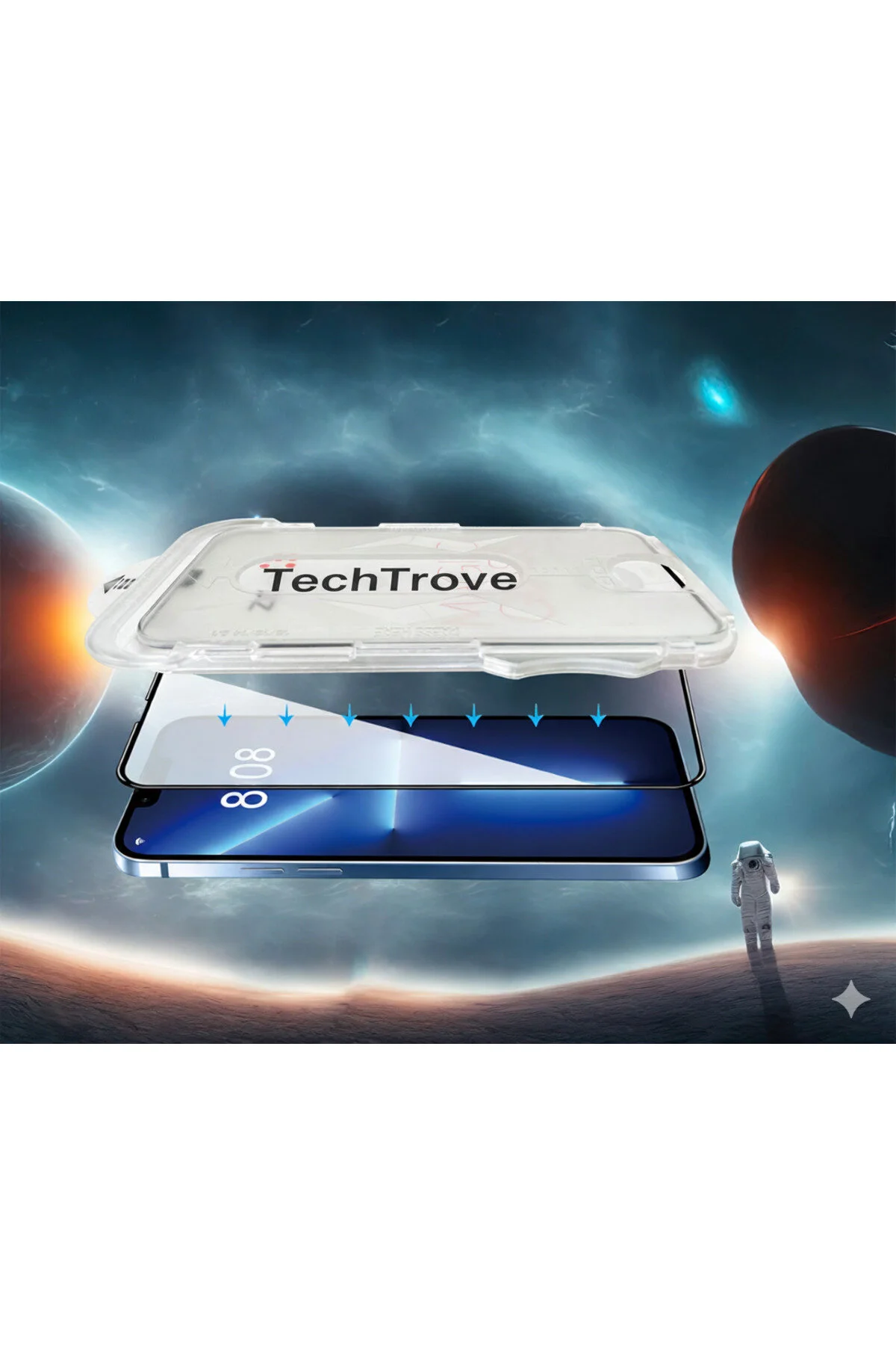 Apple iPhone 12 Pro Max Kolay Uygulama Aparatlı 5D Magic Glass Cam Ekran Koruyucu