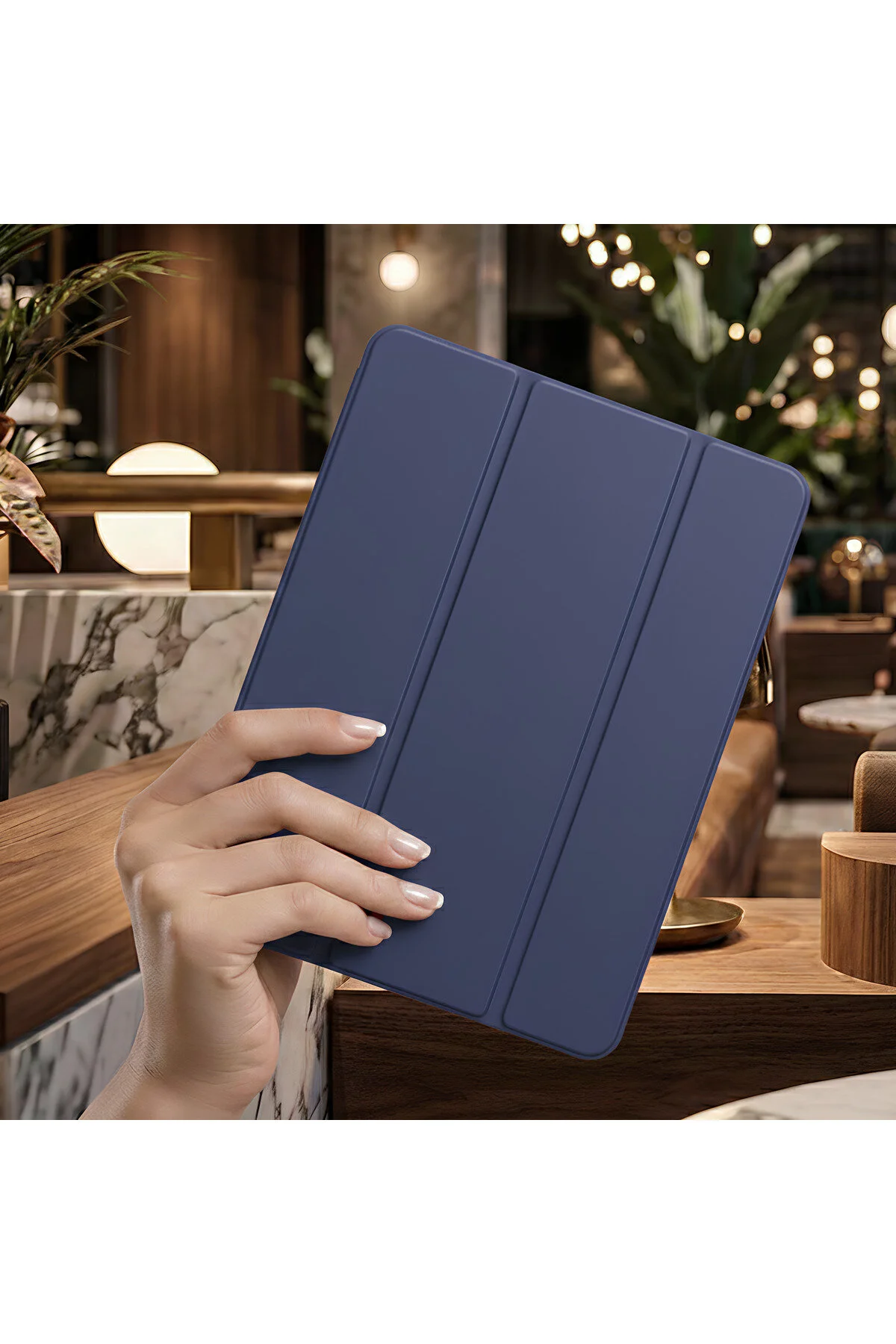 iPad Air 11 2025 M3 İçin Uyumlu Smart Kalem Bölmeli Standlı Kılıf