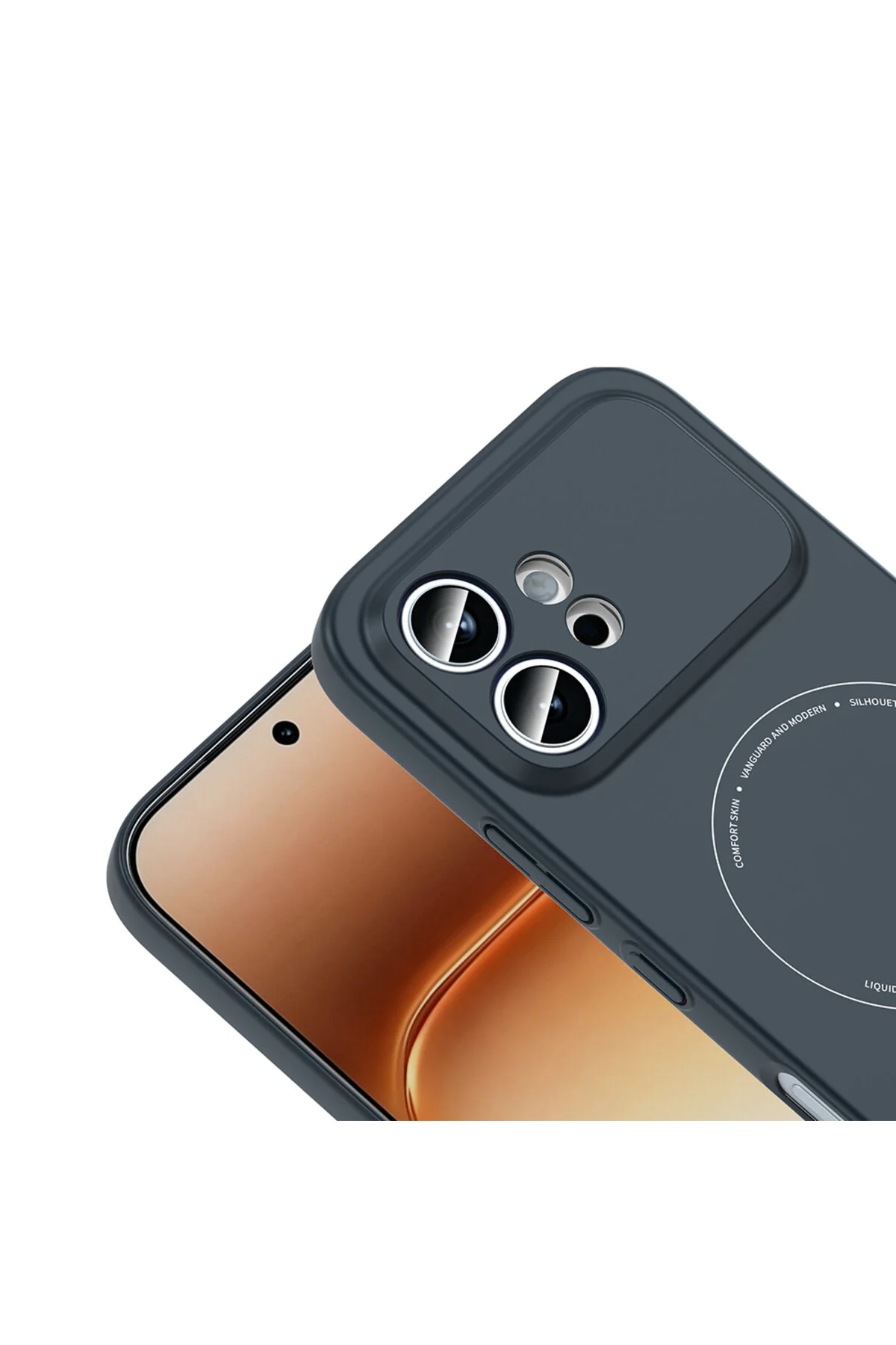 Honor 600 5G İçin Uyumlu M-Safe Şarj Özellikli Kamera Korumalı Sert PC Kapak