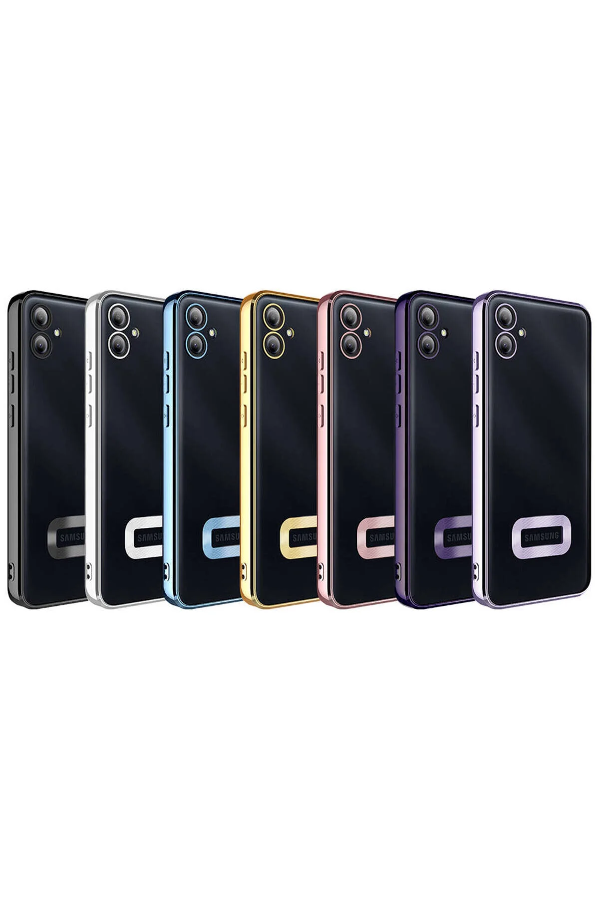 Samsung Galaxy A05 Uyumlu Logo Gösteren Kamera Korumalı Renkli Tasarım Kılıf