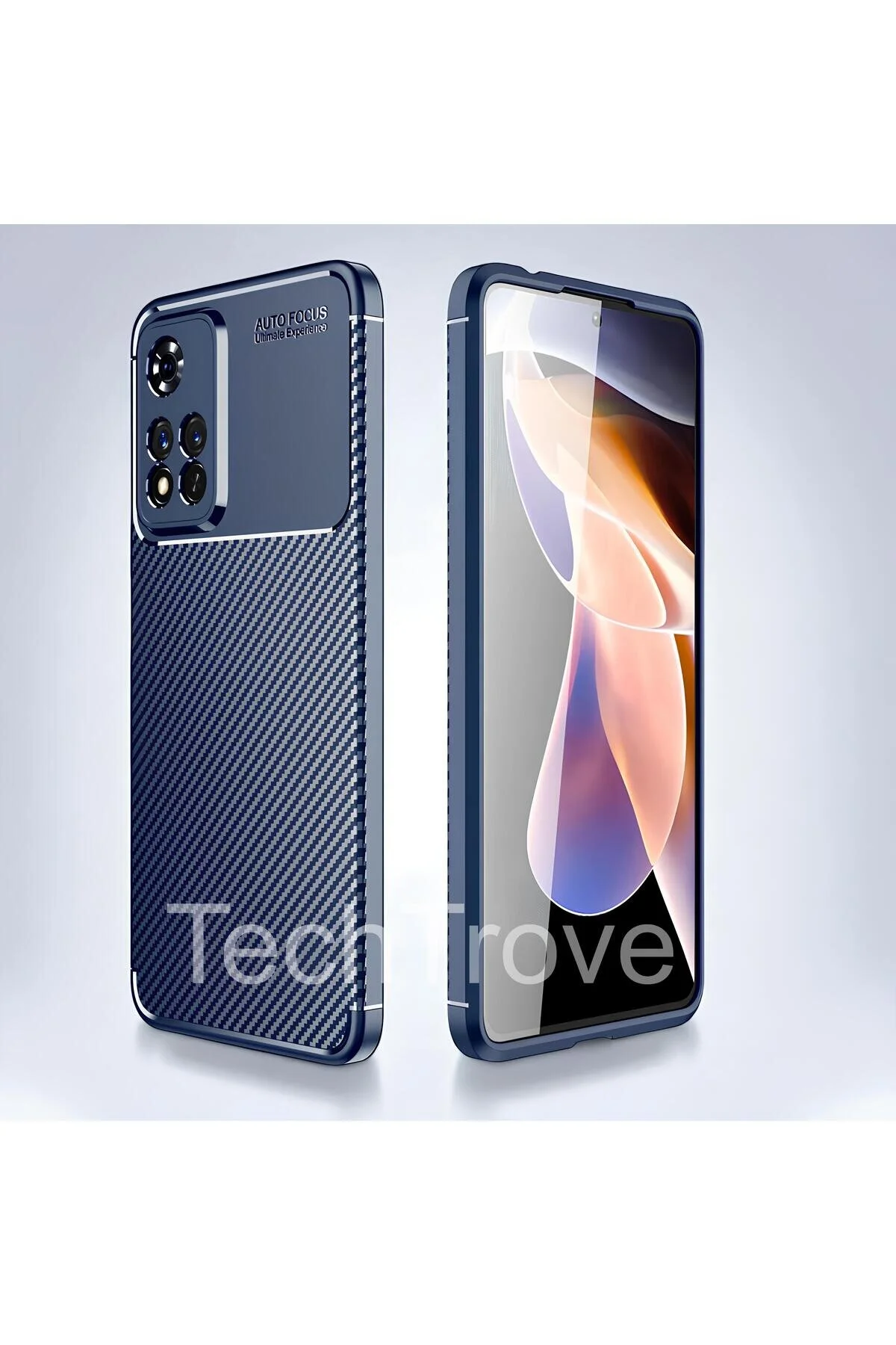 Xiaomi Redmi Note 11 Pro Plus 5G Kılıf Kamera Korumalı Darbe Emici Karbon Fiber Desenli Kapak