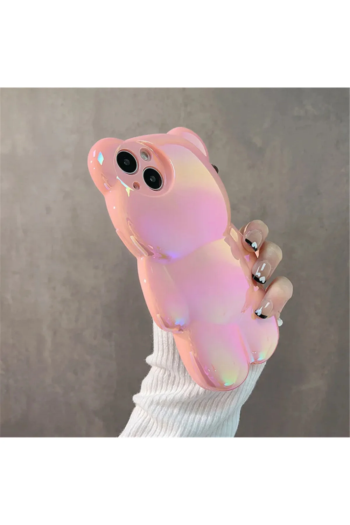 iPhone 11 Uyumlu Hologramlı Parlak Işıltılı Şık 3D Kamera Korumalı Kılıf