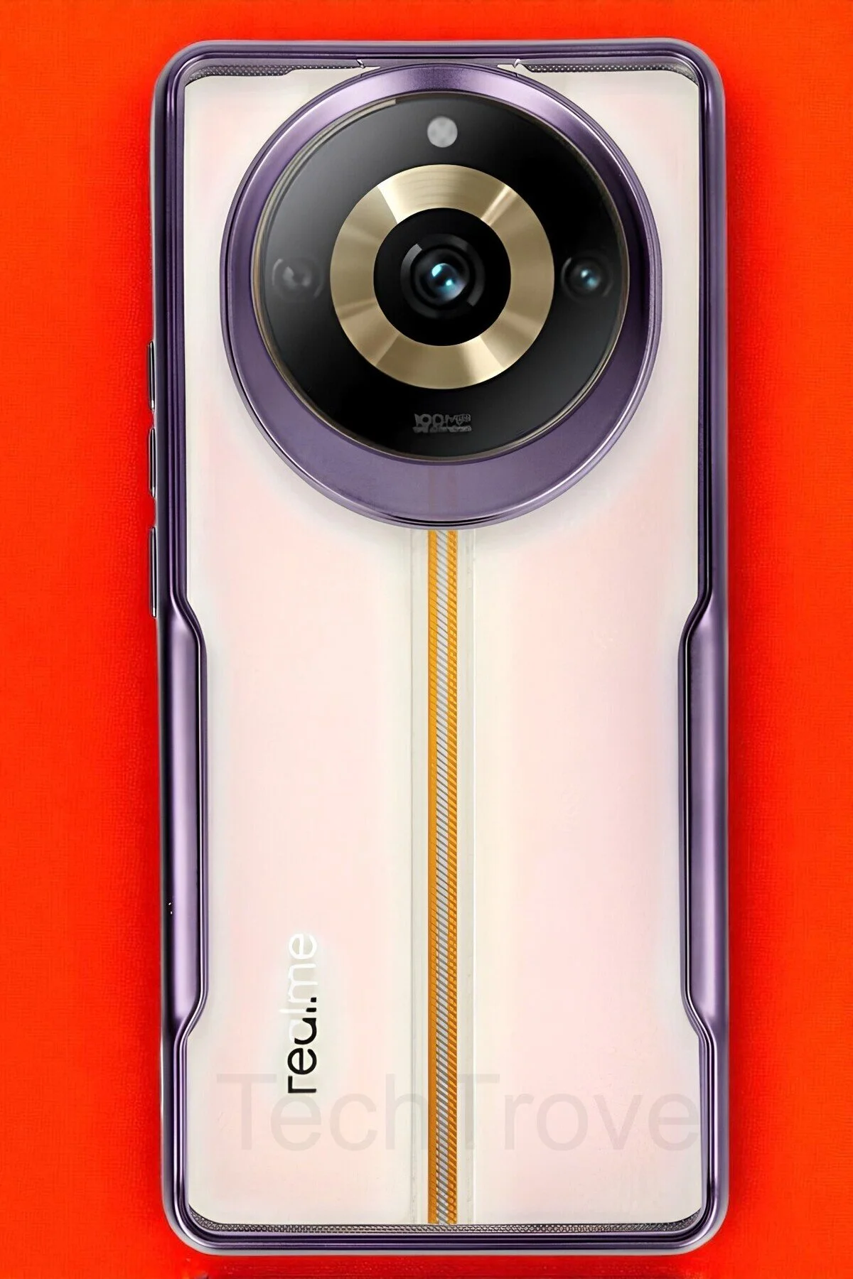 Realme 11 Pro Kılıf Arkası Şefaf Tasarım Lazer Kaplama Sararmaz Silikon Kapak