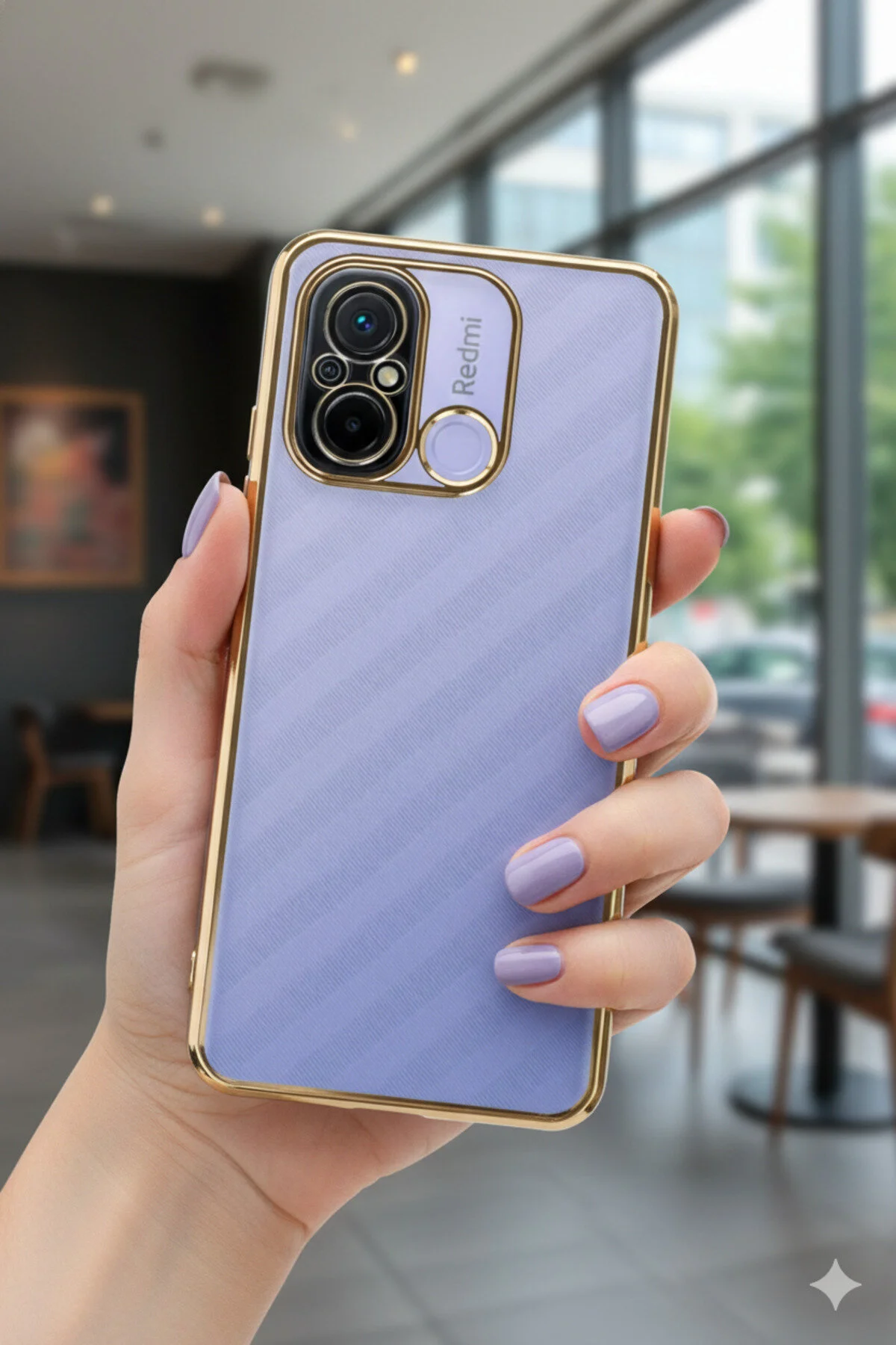 Xiaomi Redmi 12C Uyumlu 3D Kamera Korumalı Şeffaf Tasarım Bumper Kılıf
