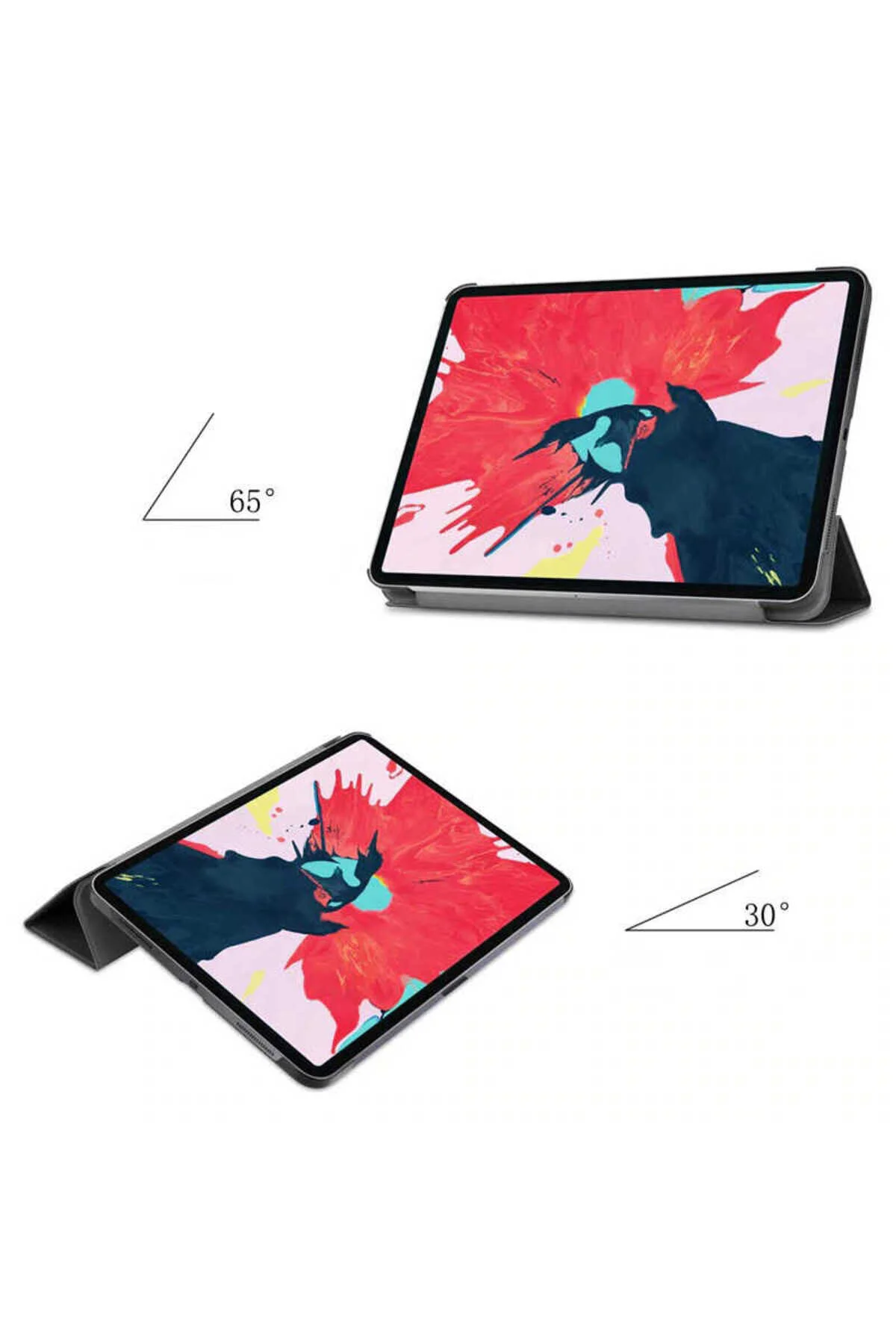 Apple iPad Air 11 2025 M3 Kılıf Stand Olabilen Pu Deri Standlı Tablet Kılıfı