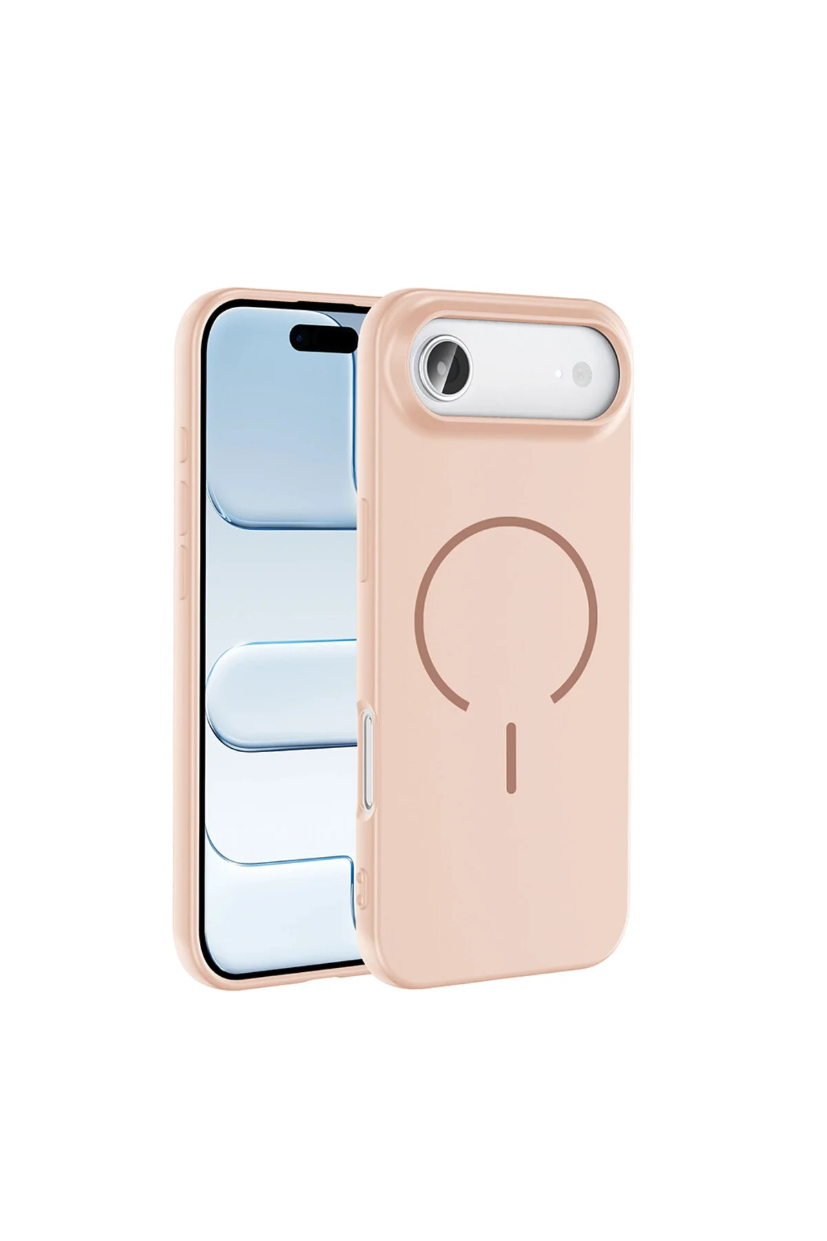 iPhone 17 Air İçin Uyumlu M-Safe Özellikli Soft Renkli Elde Kaymaz Silikon Kılıf
