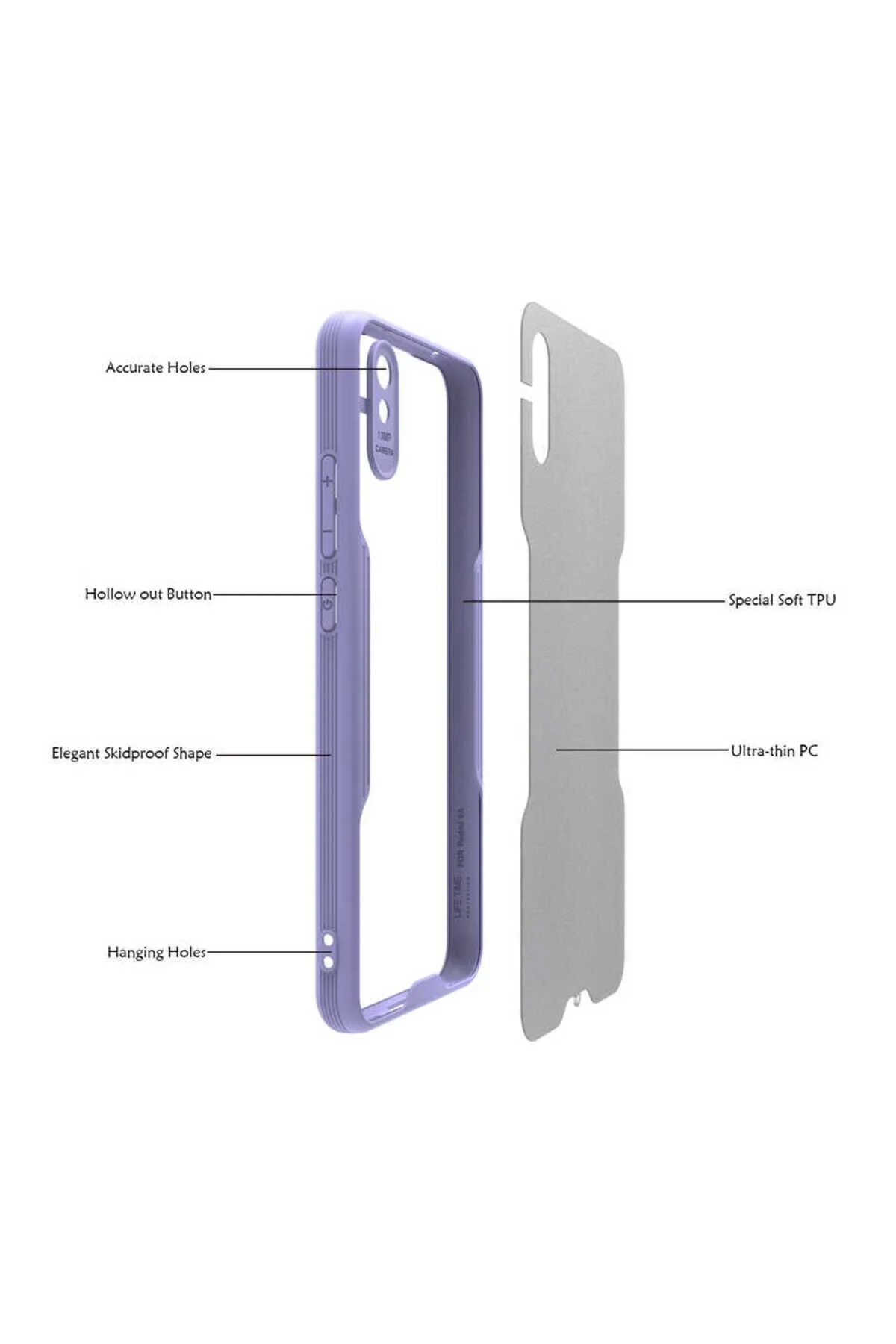 Xiaomi Redmi 9A Uyumlu Kenarları Renkli Arkası Buzlu Bumper Kılıf