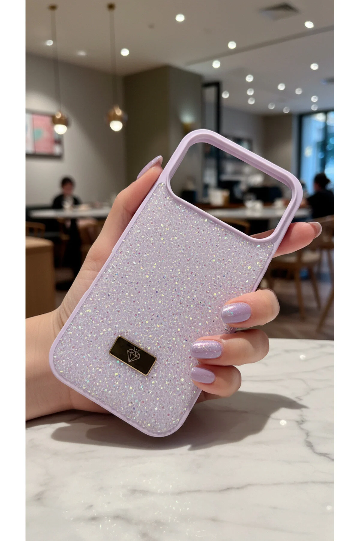 iPhone 17 Pro İçin Uyumlu Işıltılı Full Taşlı Kamera Koruma Çıkıntılı Özel Seri Kılıf