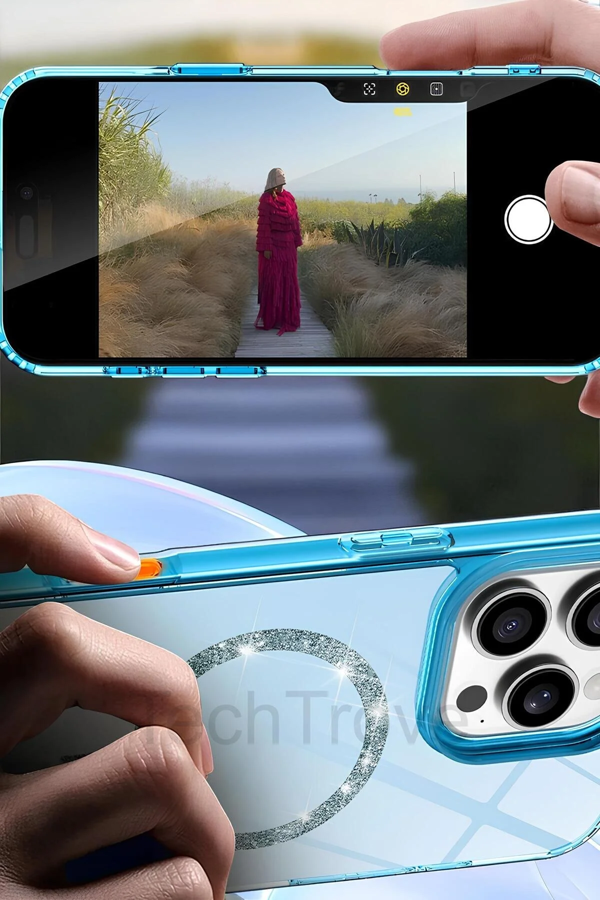iPhone 16 Pro Kılıf Magsafe Özellikli Işıltılı Tasarımlı Ekstra Darbe Korumalı Kapak