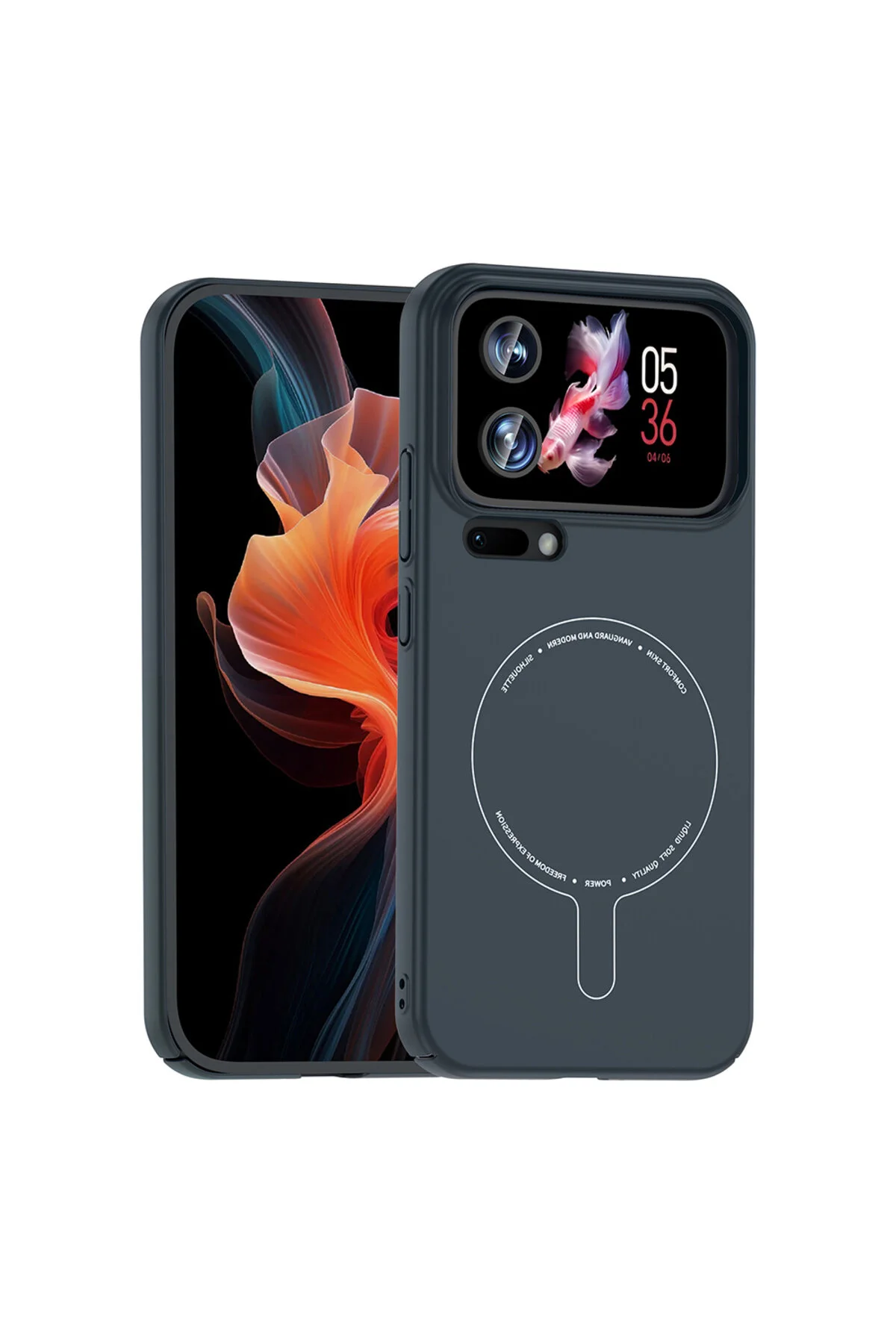 Mi 17 Pro İçin Uyumlu M-Safe Şarj Özellikli Kamera Korumalı Sert PC Kapak
