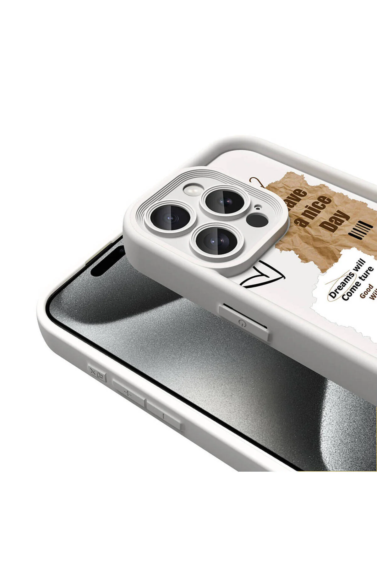 Apple iPhone 15 Pro Max Uyumlu Renkli Tasarımlı Kamera Korumalı Baskılı Kılıf