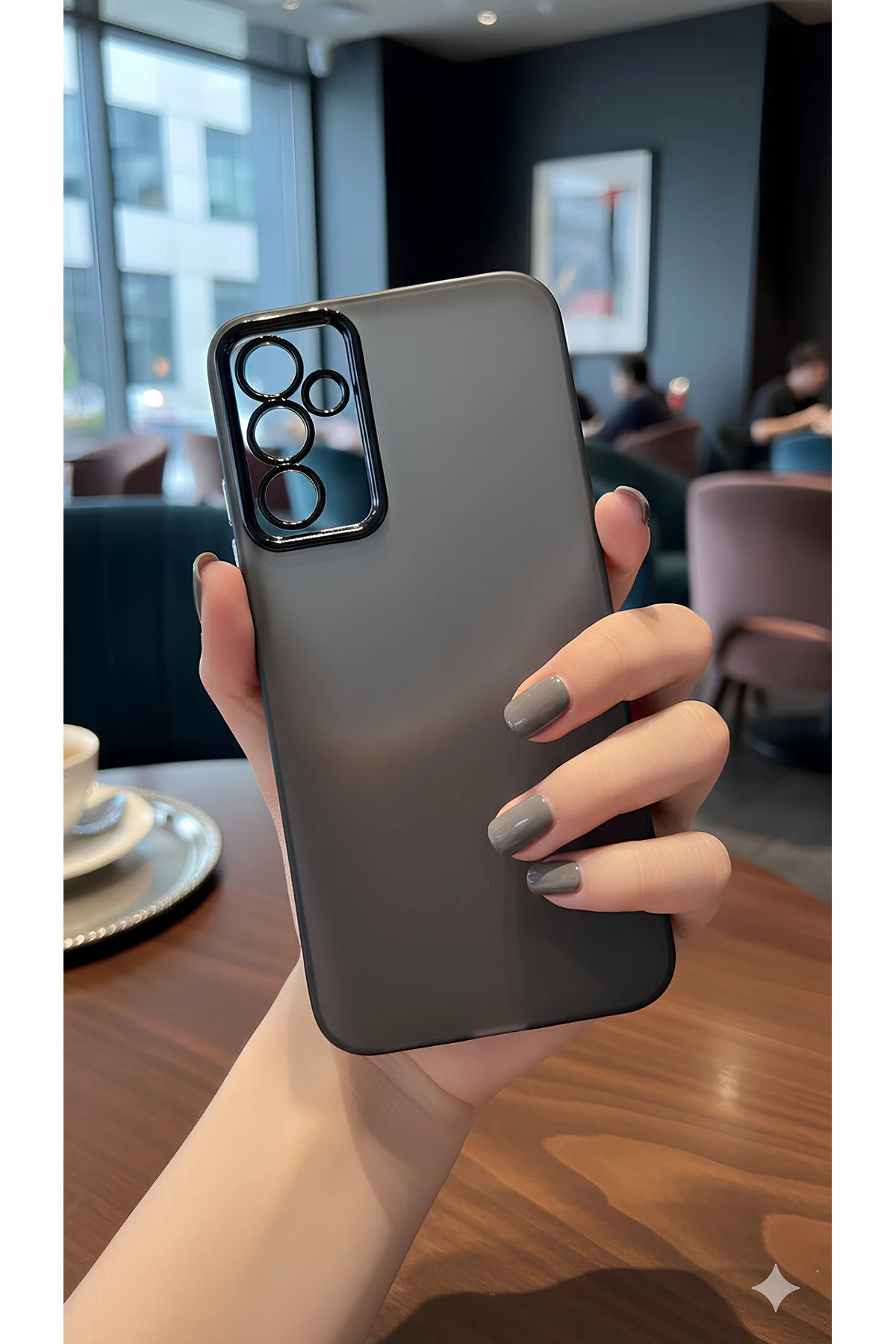 Samsung Galaxy A34 Uyumlu Kılıf Saydam Yapılı Kamera Korumalı Parmak İzi Yapmaz Mat Kapak