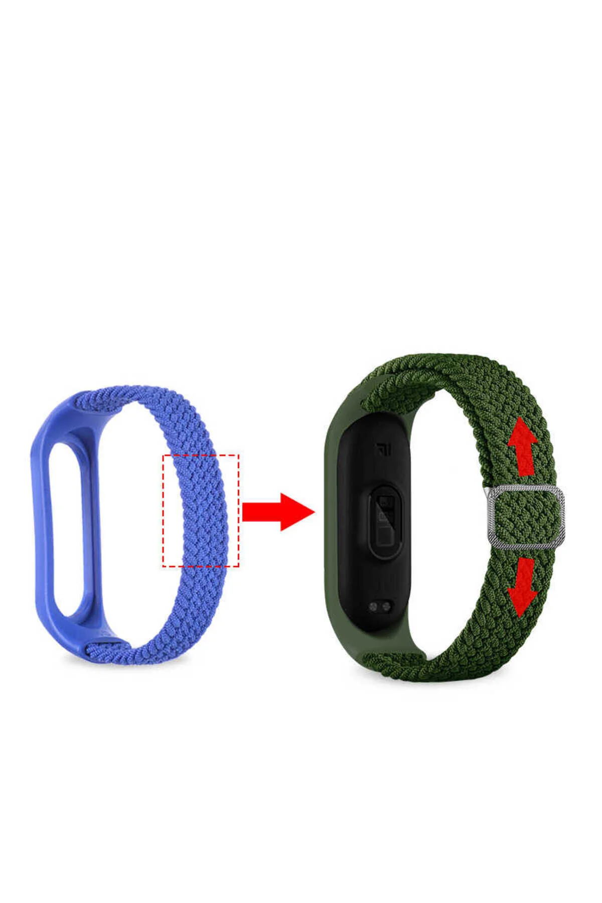 Mi Band 3 İçin Uyumlu Örgü Kayış Kordon