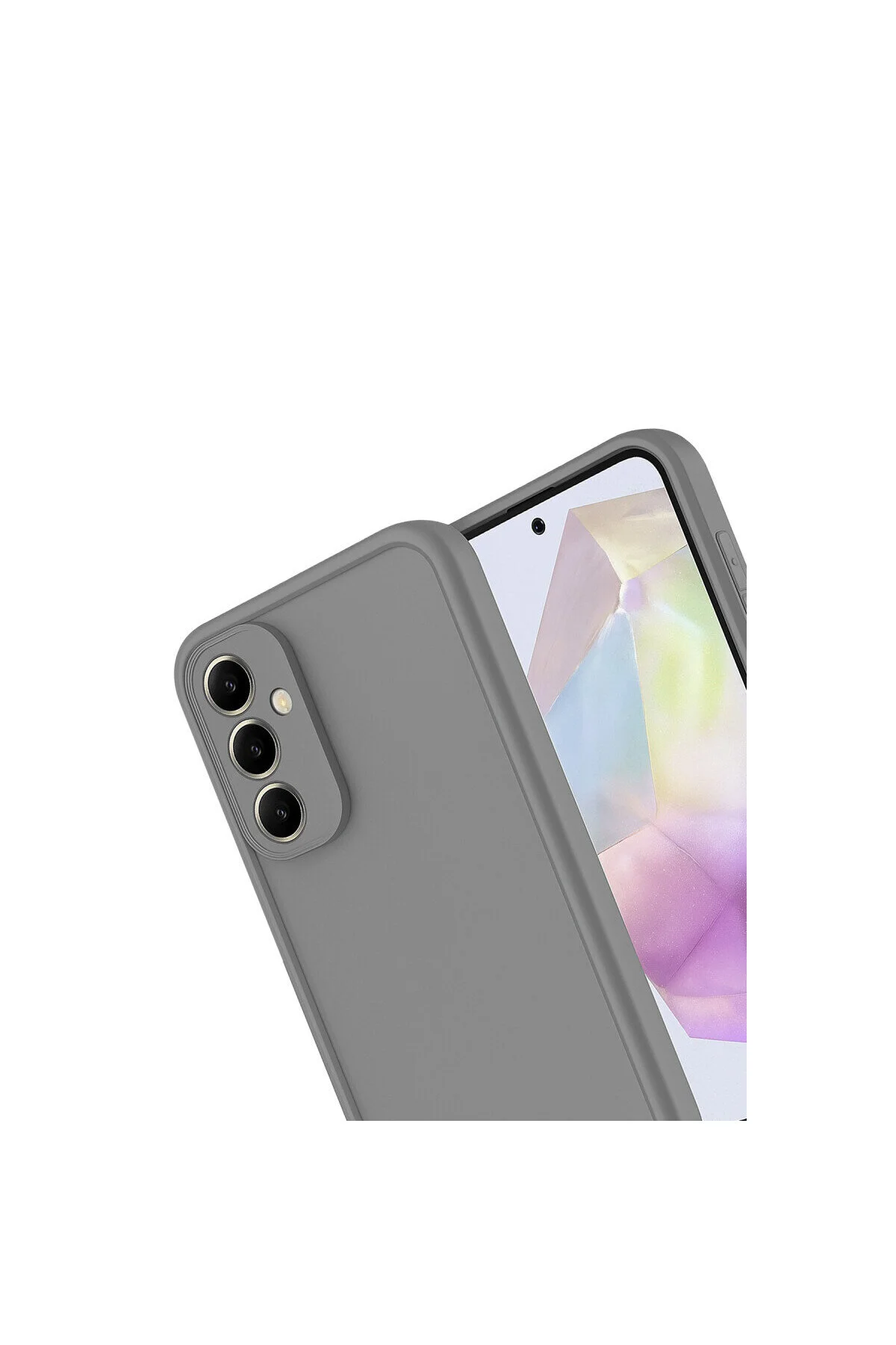 Samsung Galaxy A56 Kılıf Kamera ve Kenar Koruma Çıkıntılı Soft Renkli Silikon Kapak