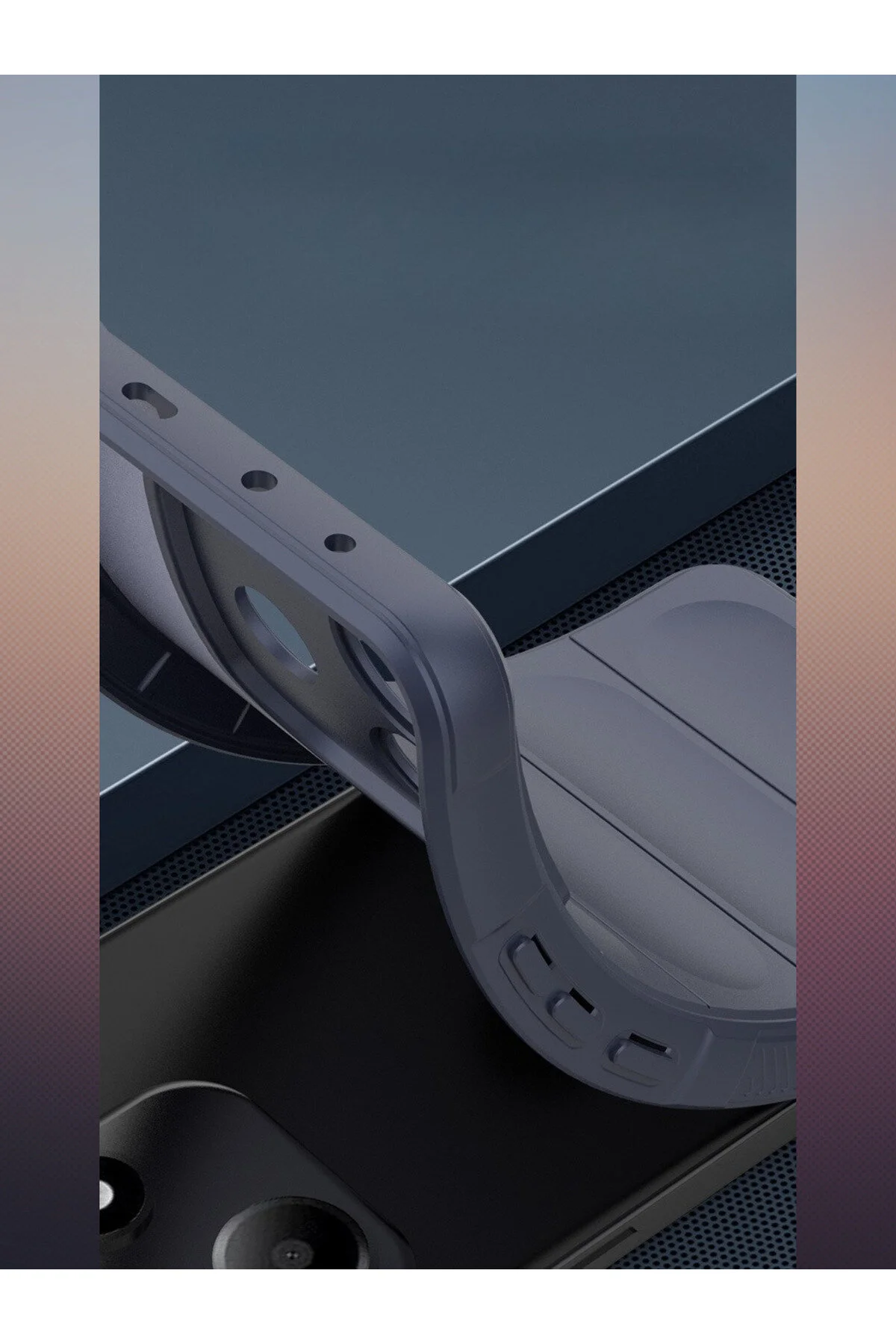 Apple iPhone 16 Kılıf Esnek Yapılı Arkası Oyuklu Tasarım Silikon Kapak