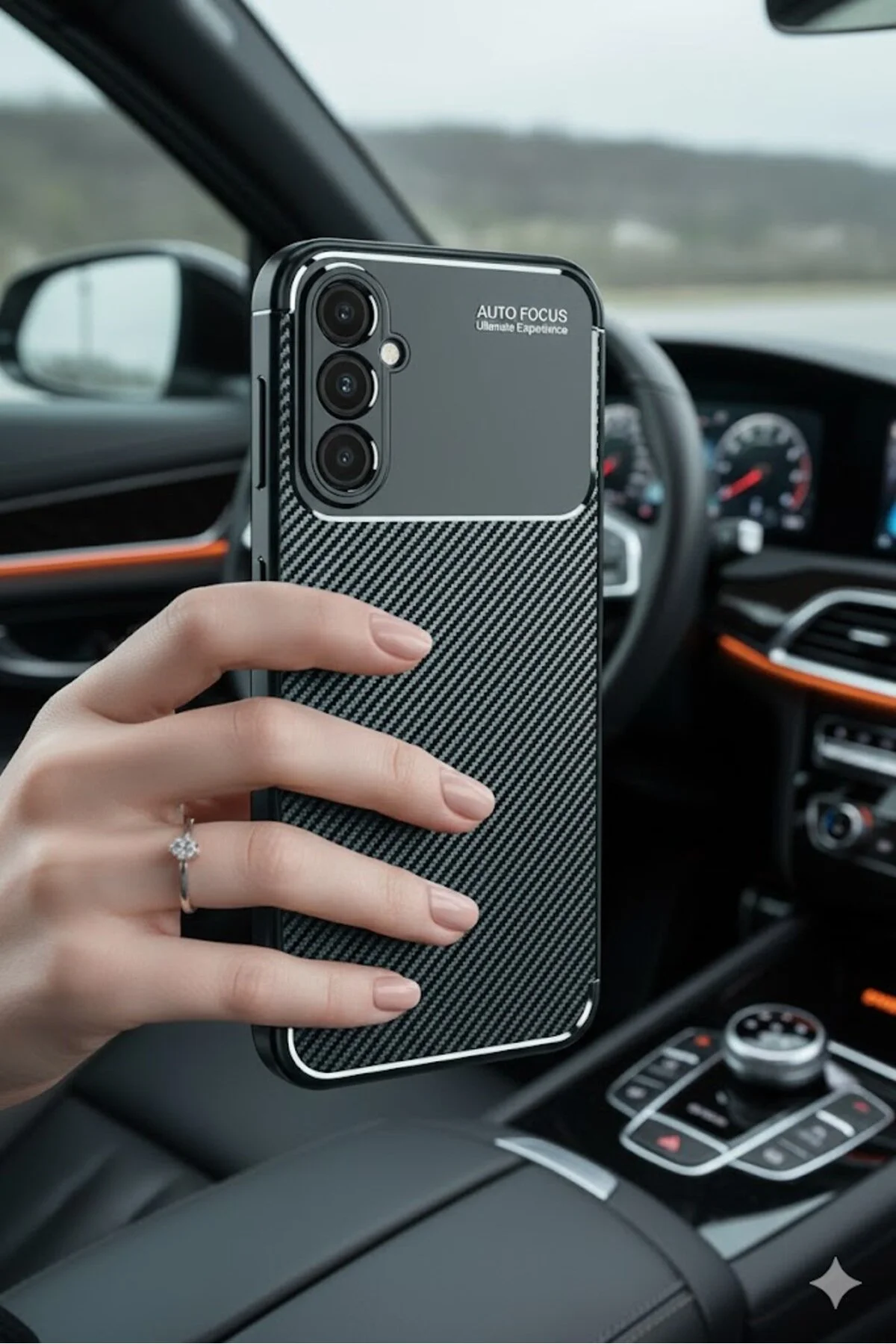 Samsung Galaxy S25 Plus Kılıf Kamera Korumalı Darbe Emici Karbon Fiber Desenli Kapak
