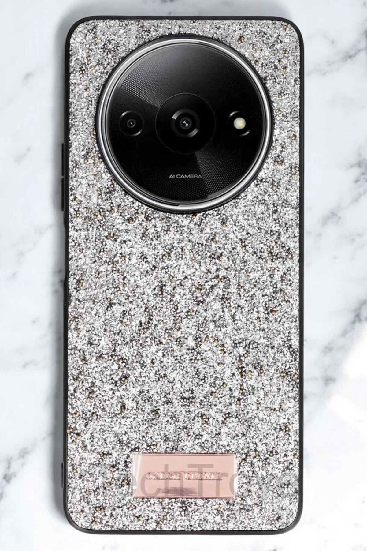 Xiaomi Redmi A3 4G Kılıf Parlak Mozaik Taşlı Simli Tasarımlı Diamond Lüks Kapak