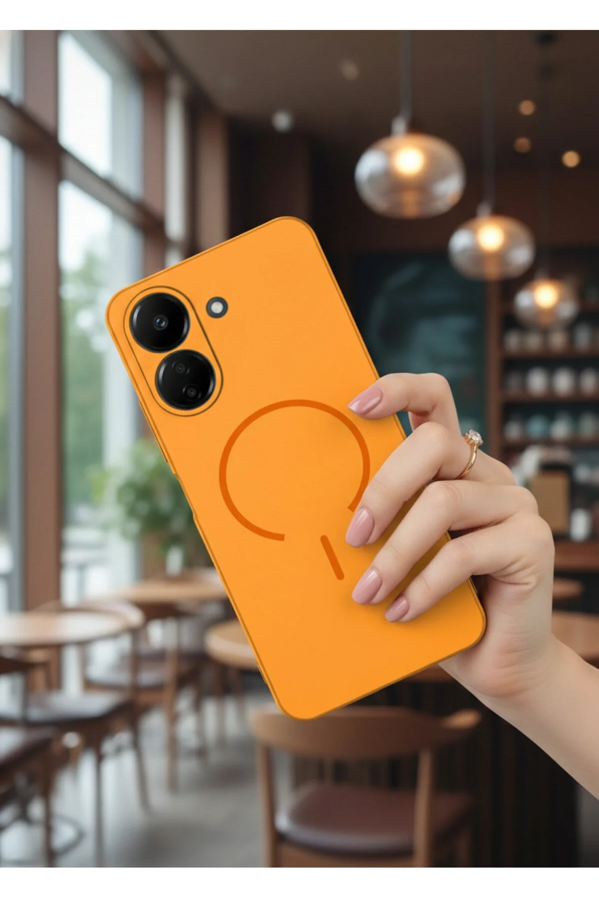 Xiaomi Redmi 13C İçin Uyumlu M-Safe Özellikli Soft Renkli Elde Kaymaz Silikon Kılıf