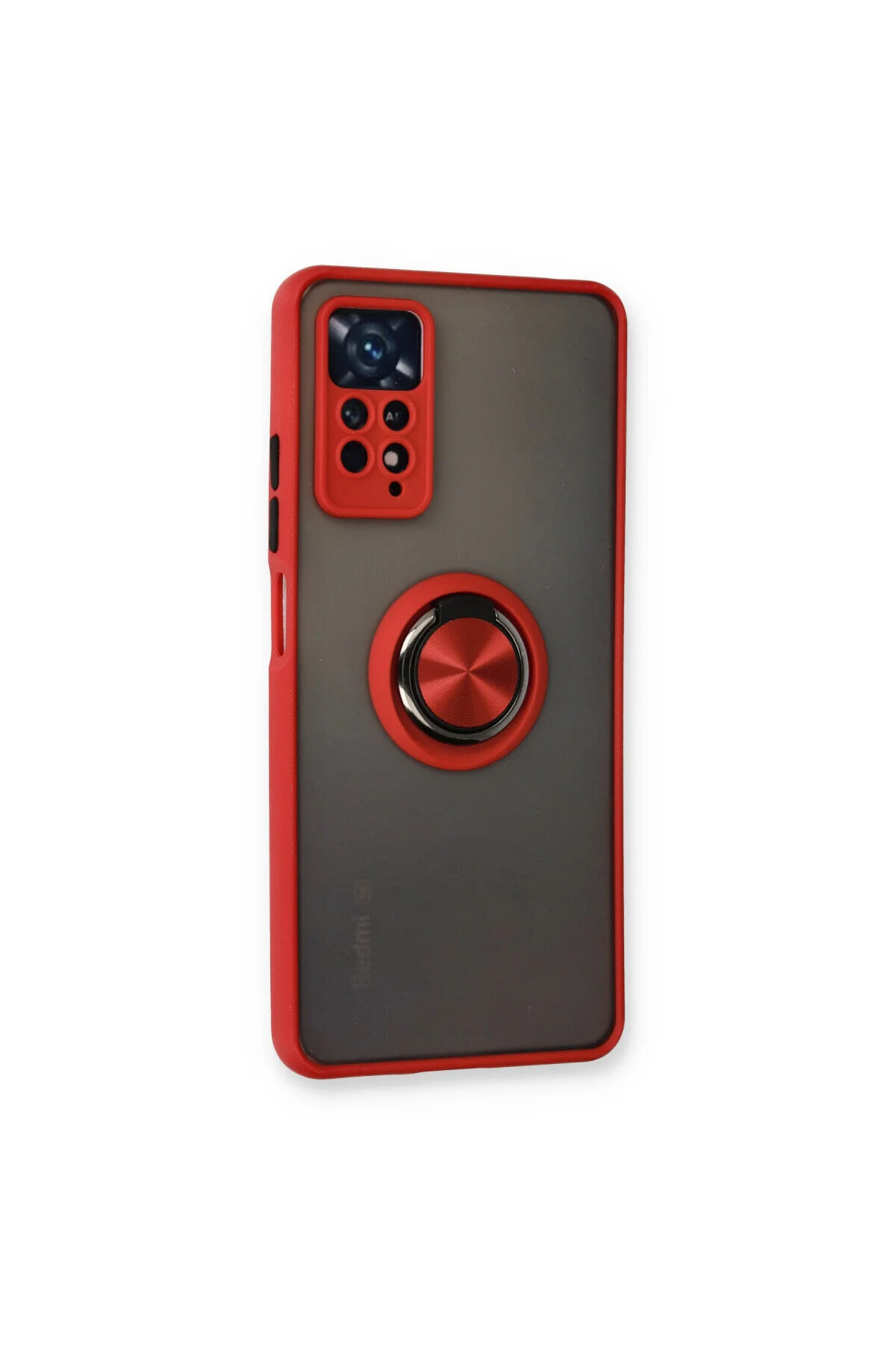 Xiaomi Redmi Note 11 Pro İçin Kamera Korumalı Yüzüklü Kılıf - Leke Tutmaz Mat ve Dayanıklı Yapı