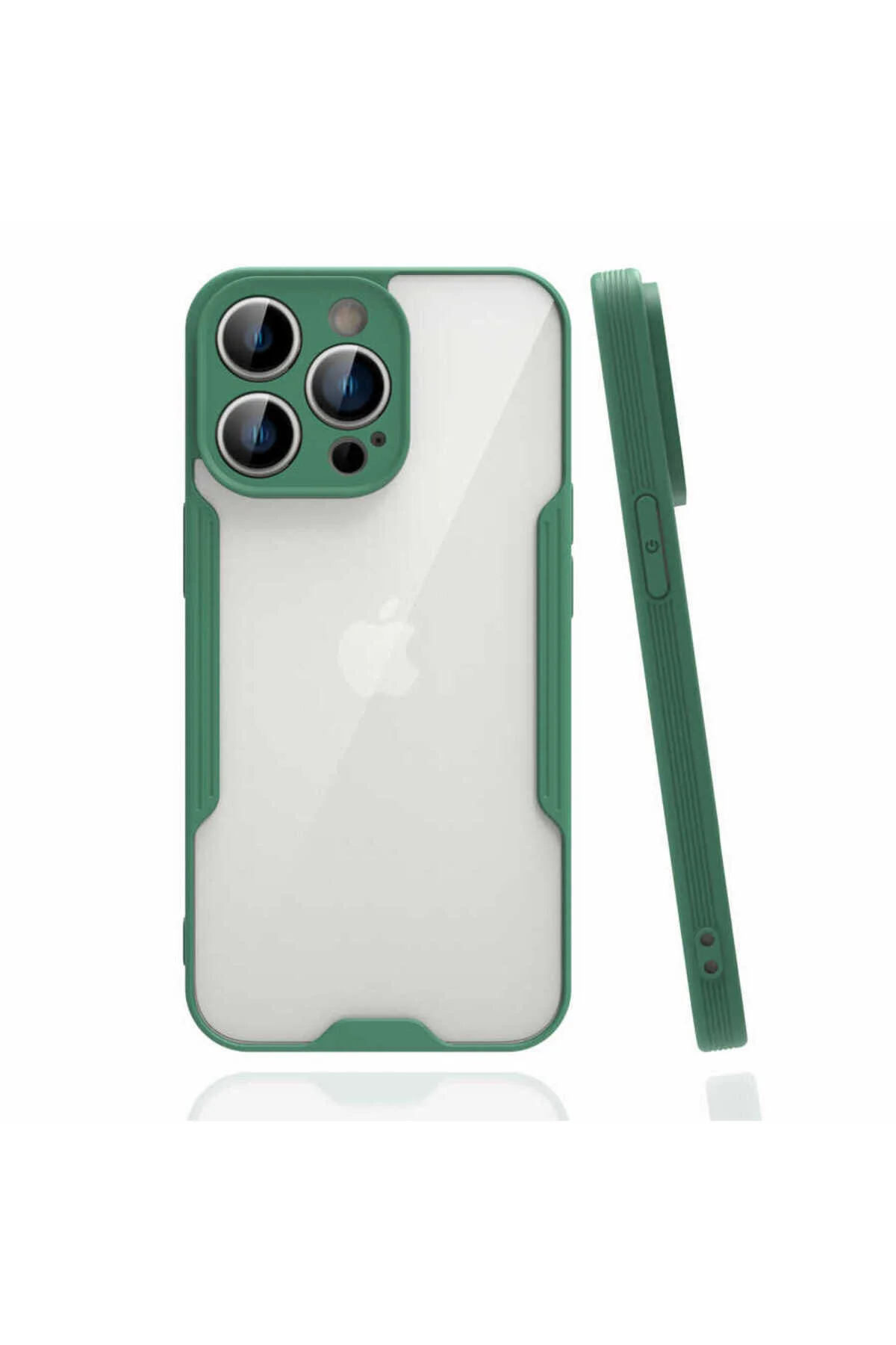 Apple  iPhone 14 Pro Uyumlu Kenarları Renkli Arkası Buzlu Bumper Kılıf