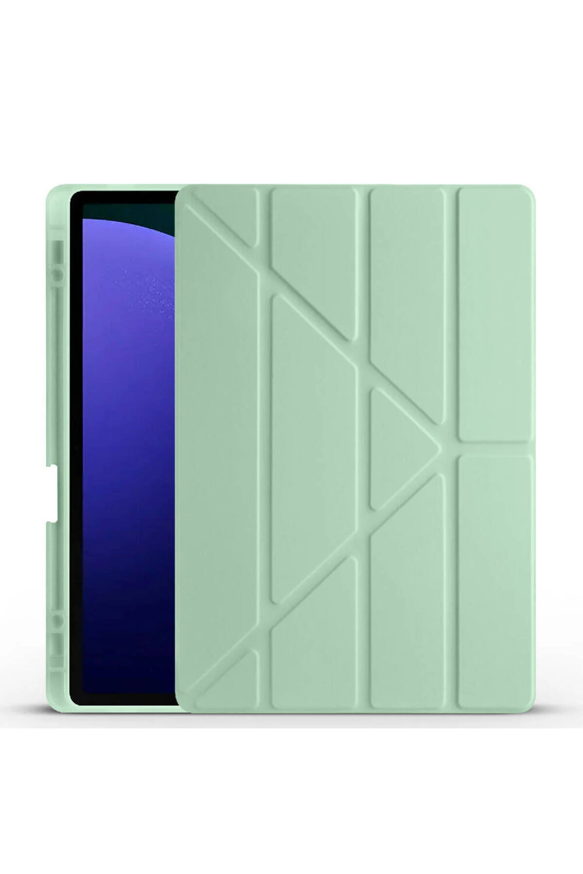 Galaxy Tab S10 Plus İçin Uyumlu Kalem Bölmeli Stand Olabilen Smart Tablet Kılıfı