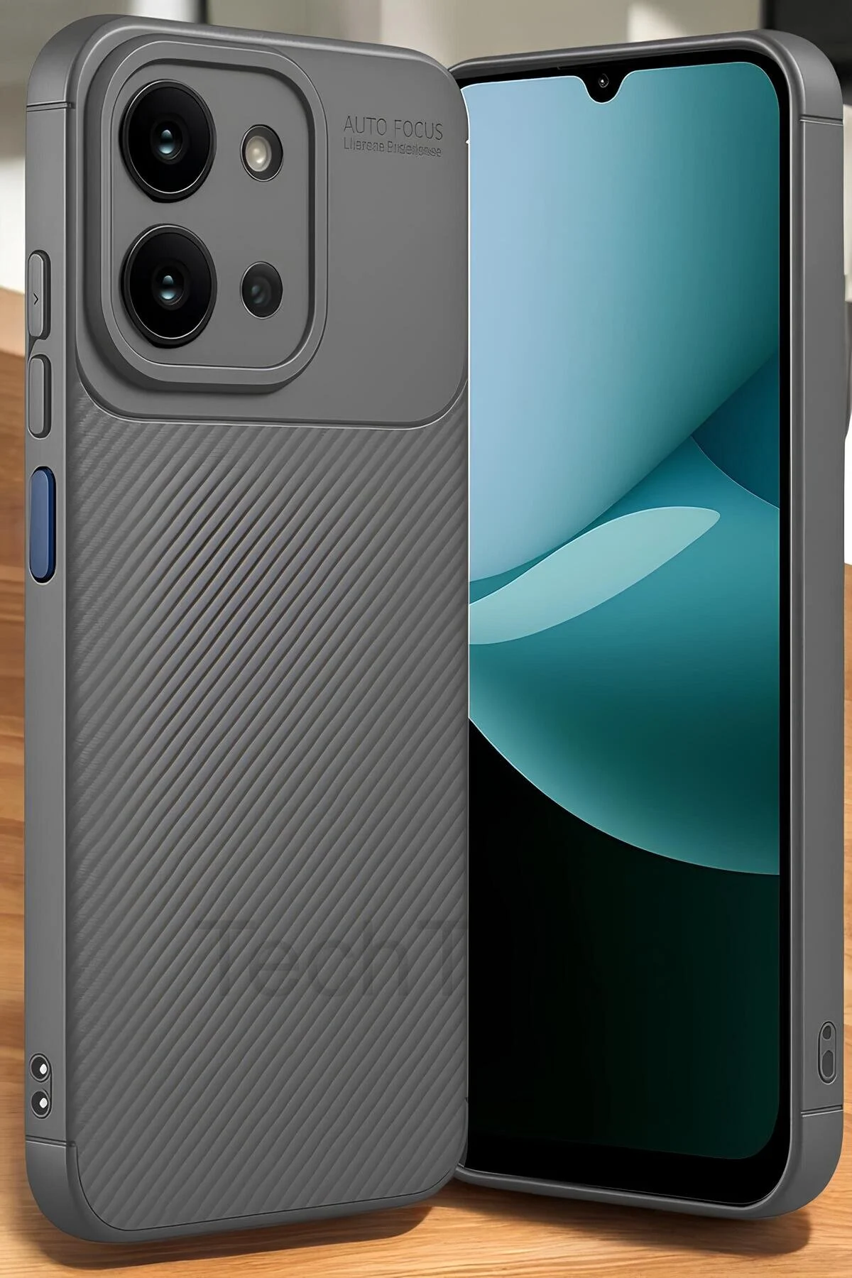 Xiaomi Redmi 15C 4G Kılıf Kamera Korumalı Darbe Emici Karbon Fiber Desenli Kapak