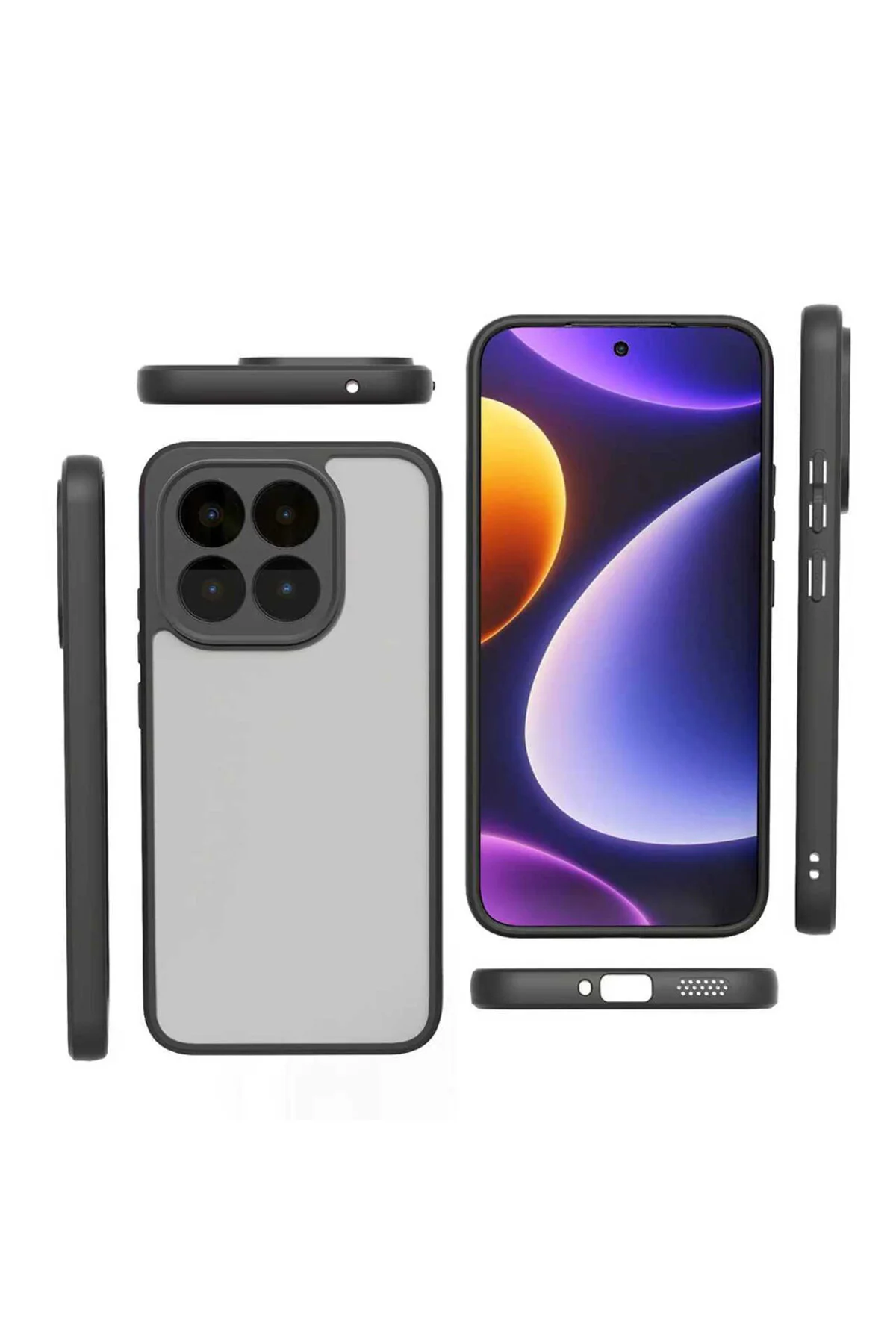 Xiaomi 15T Kılıf Kamera Koruma Çıkıntılı Şeffaf Arka Yüzeyli A++ Kalite Kapak