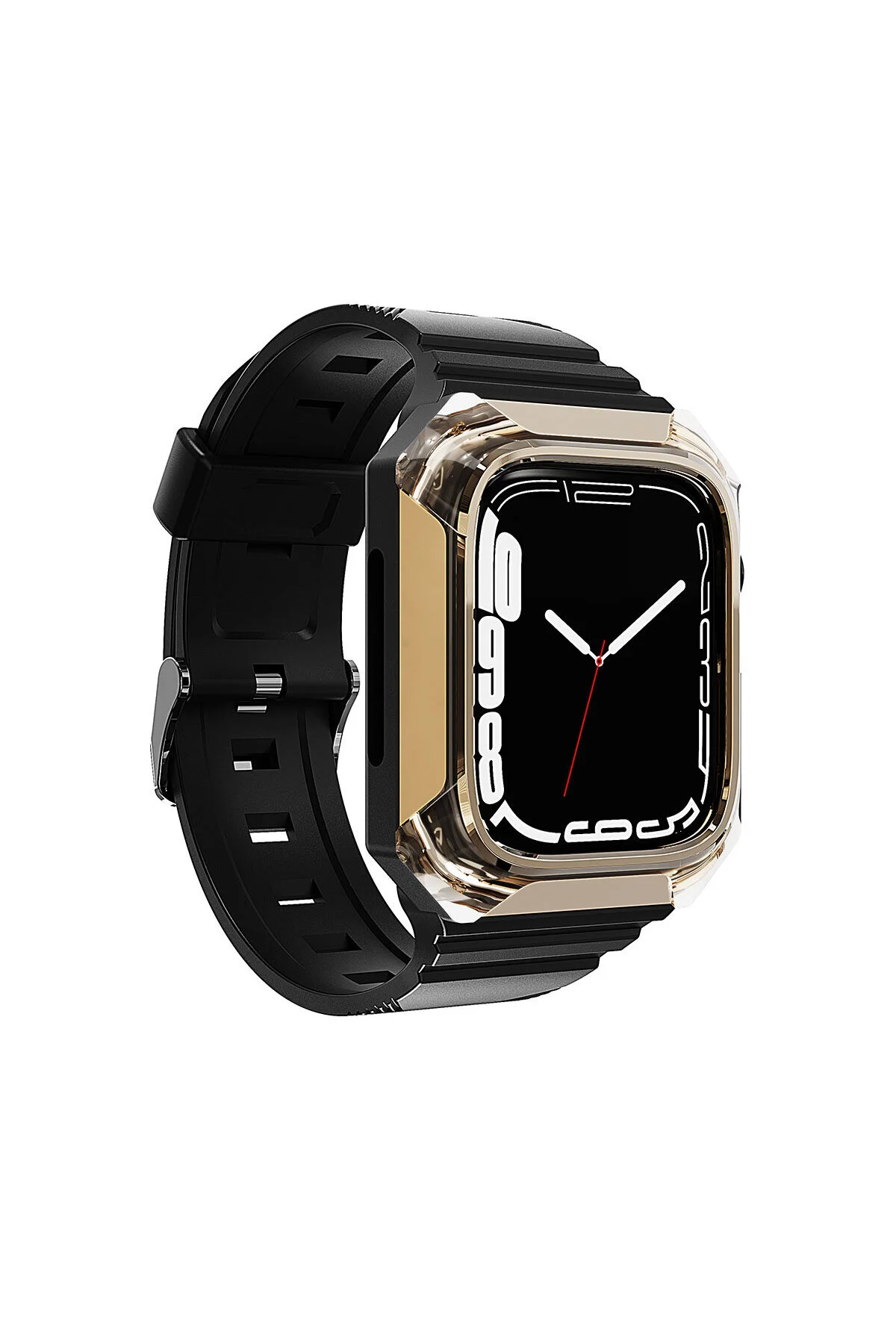 Watch 7 41mm İçin Uyumlu Sert PC Kasa Koruyuculu Silikon Kordon