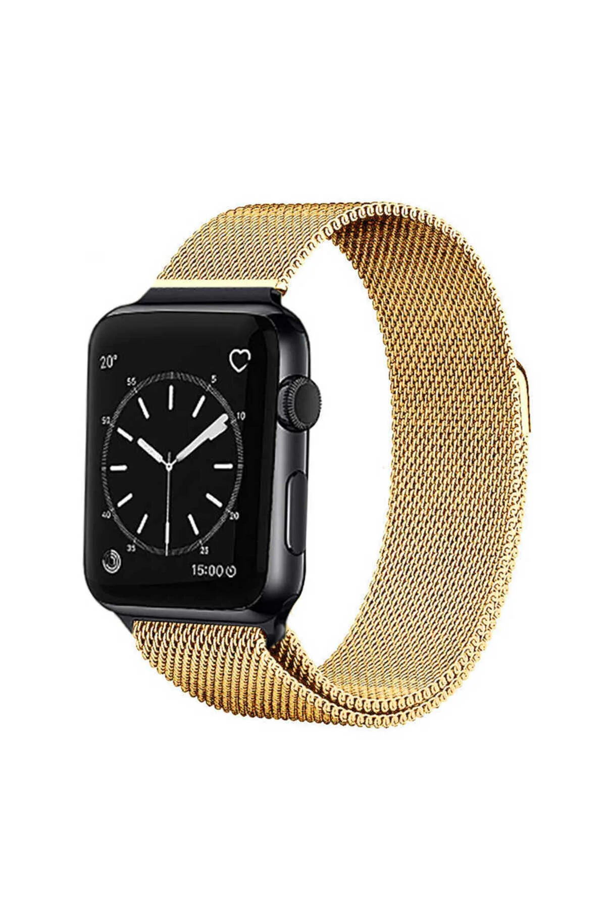 Watch 44mm İçin Uyumlu Renkli Metal Hasır Kordon